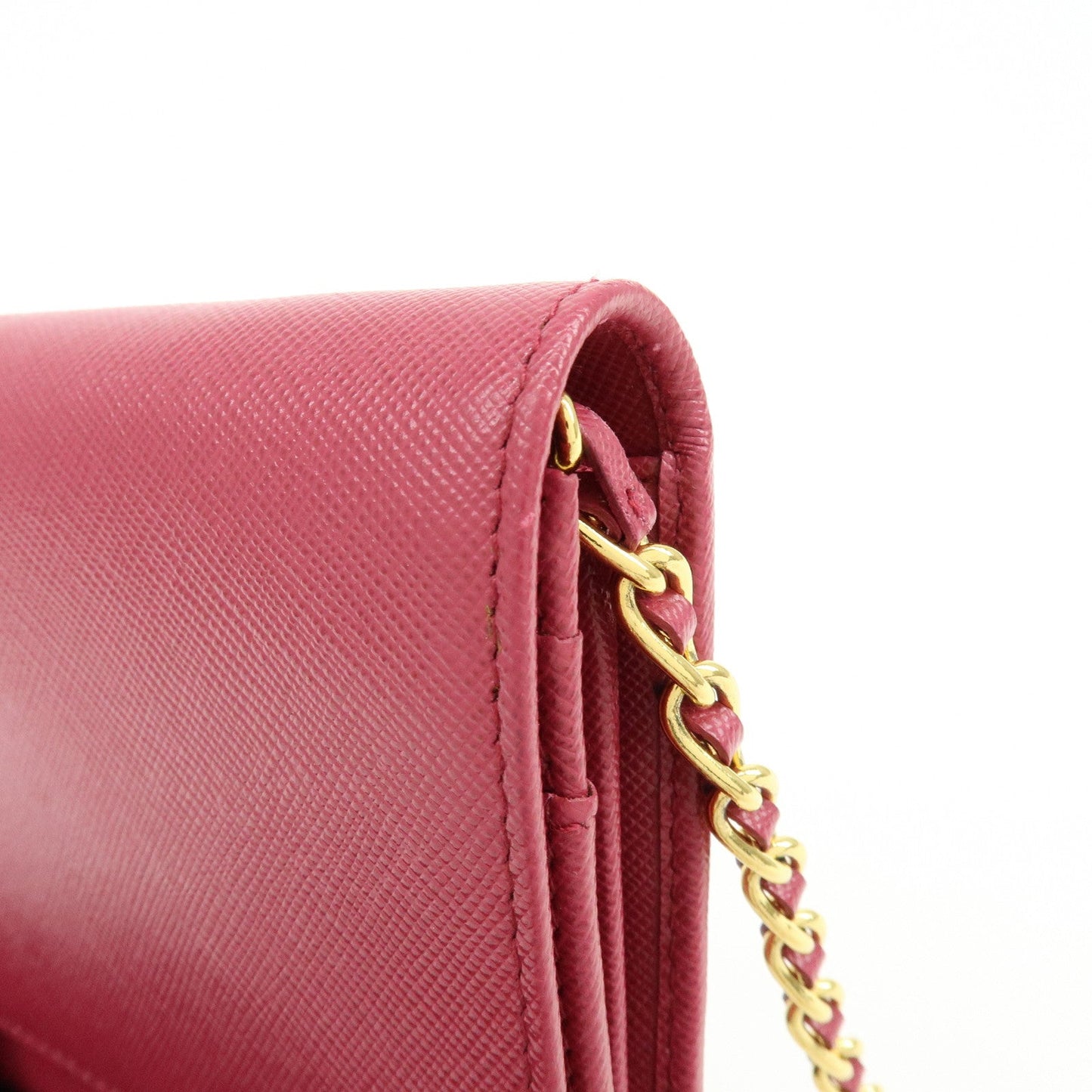 Prada Saffiano Leather Chain Wallet WOC Pink 1M1290【Pre-order】
