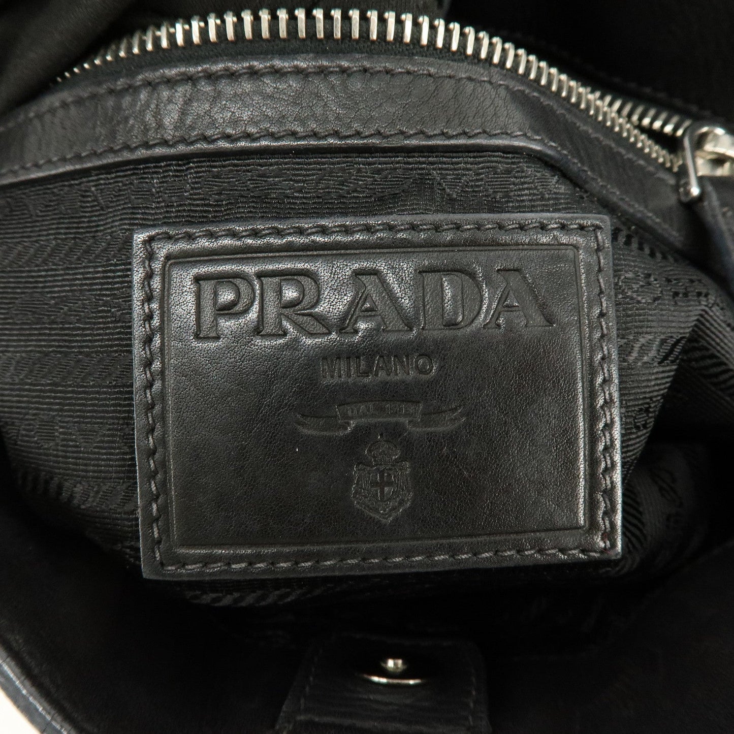Prada Logo Leather 2Way Bag Hand Bag Shoulder Bag Black BN1226【Pre-order】