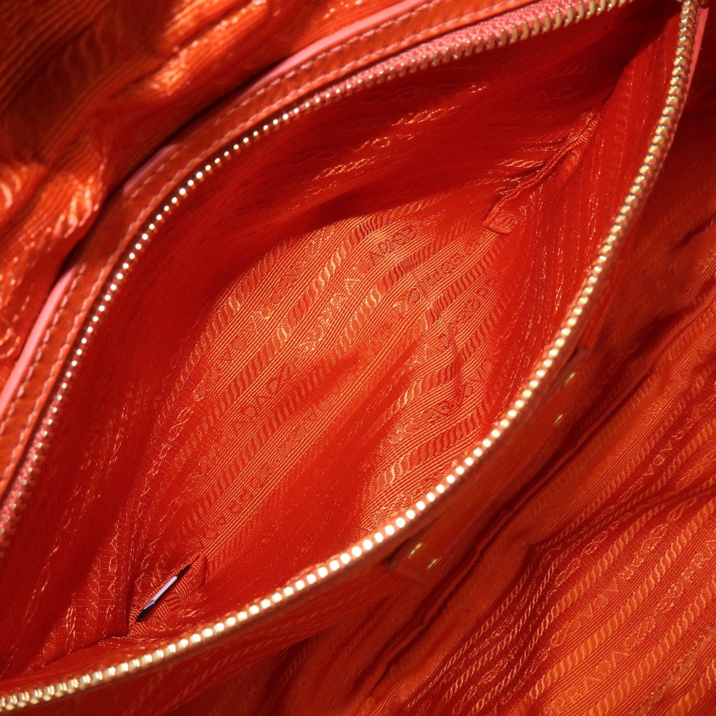 Prada Logo Leather Boston Bag Hand Bag Shoulder Bag Orange BL0821【Pre-order】