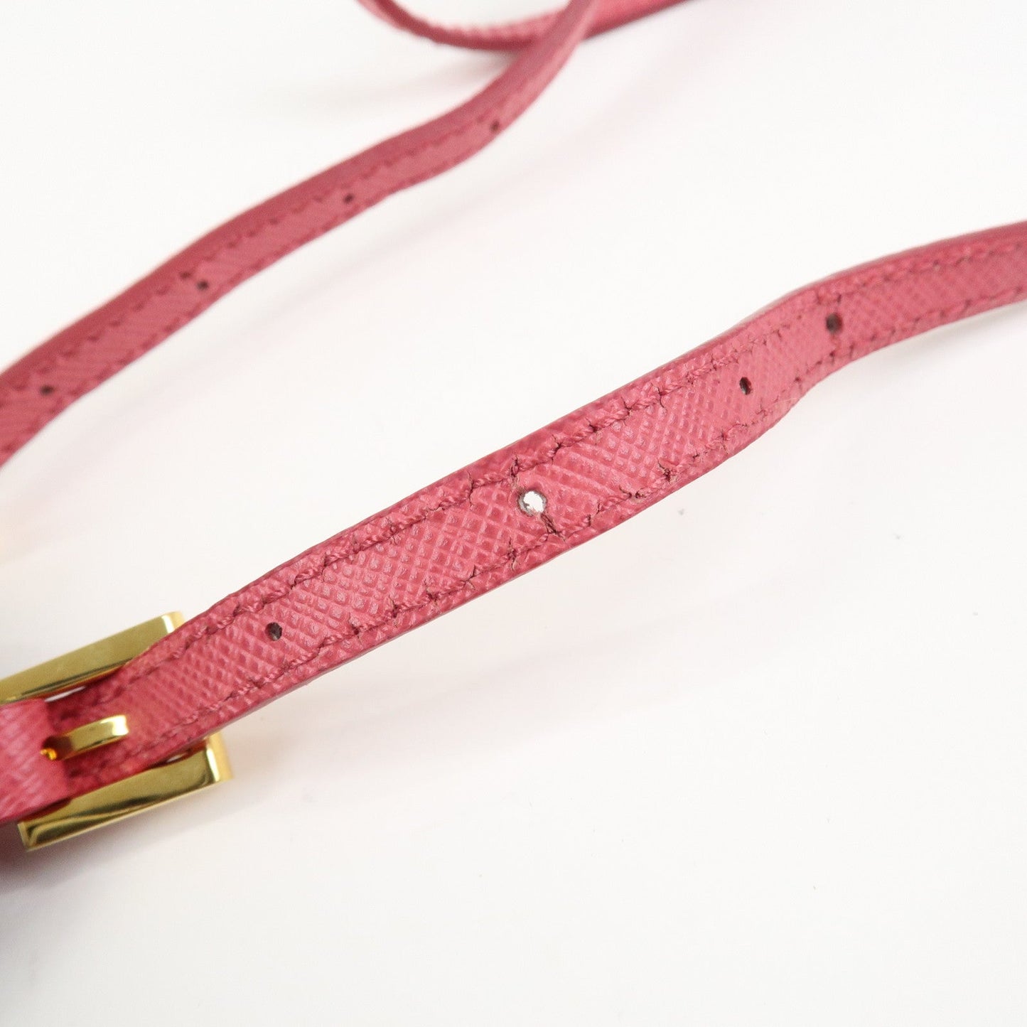 Prada Saffiano Leather Ribbon Mini Camera Shoulder Bag Pink 1N1674【Pre-order】
