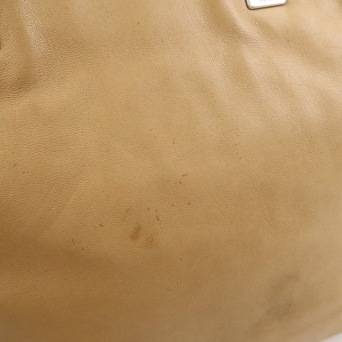 Prada Triangle Logo Lambskin Tote Bag Shoulder Bag Beige BR1566【Pre-order】