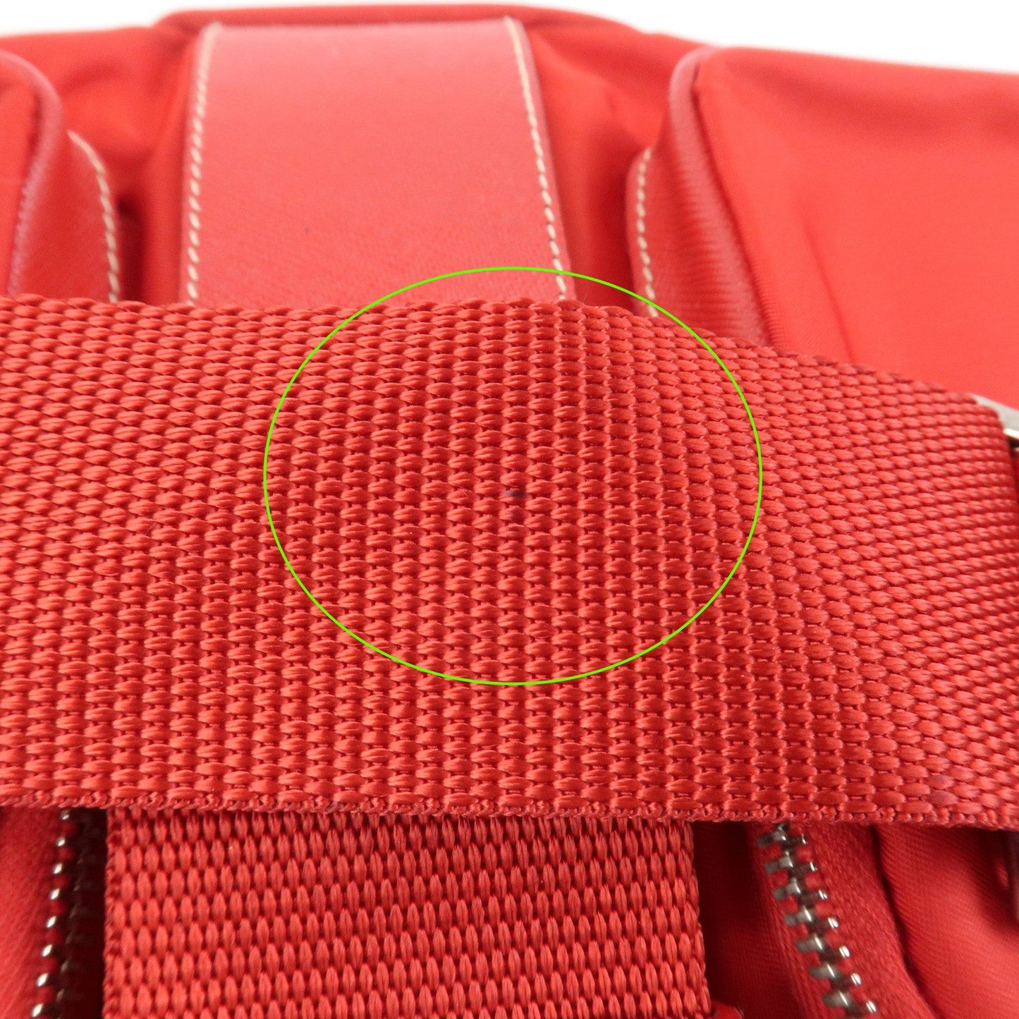 Prada Triangle Logo Nylon Saffiano Leather Shoulder Bag Red BT0436【Pre-order】