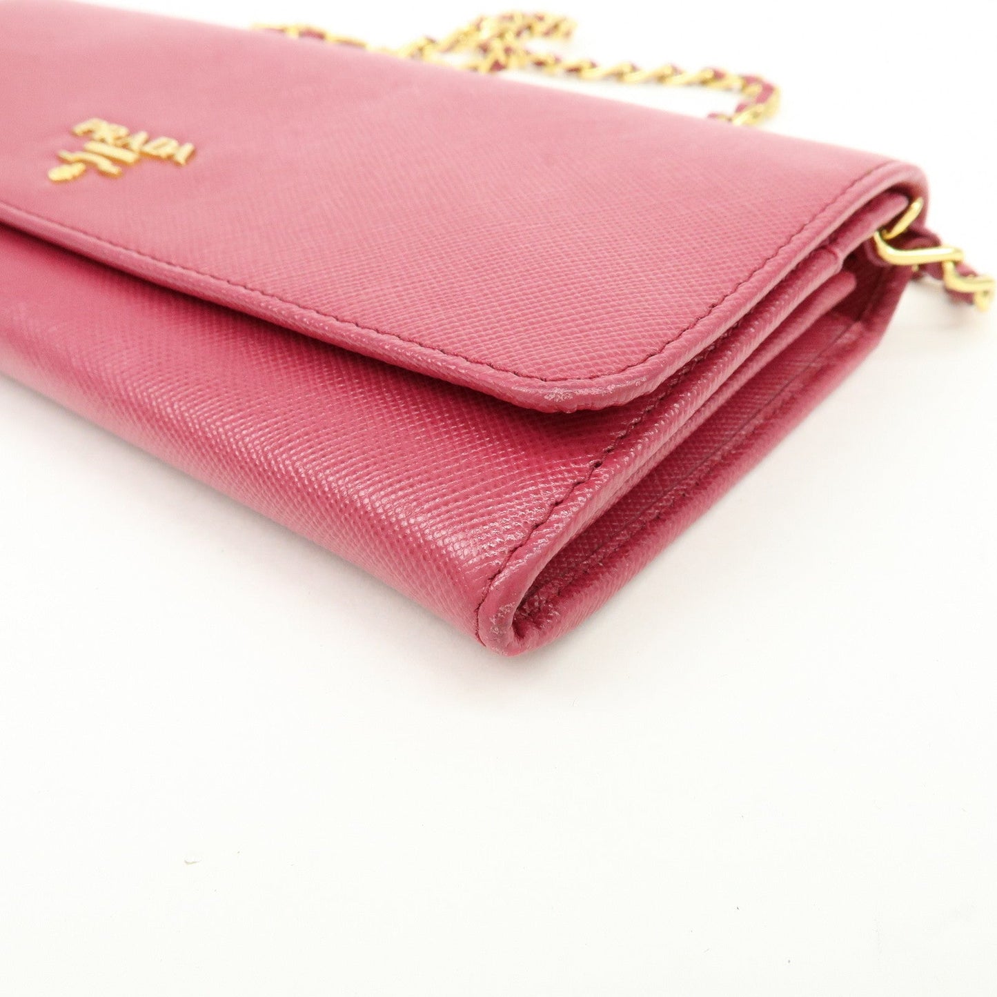 Prada Saffiano Leather Chain Wallet WOC Pink 1M1290【Pre-order】