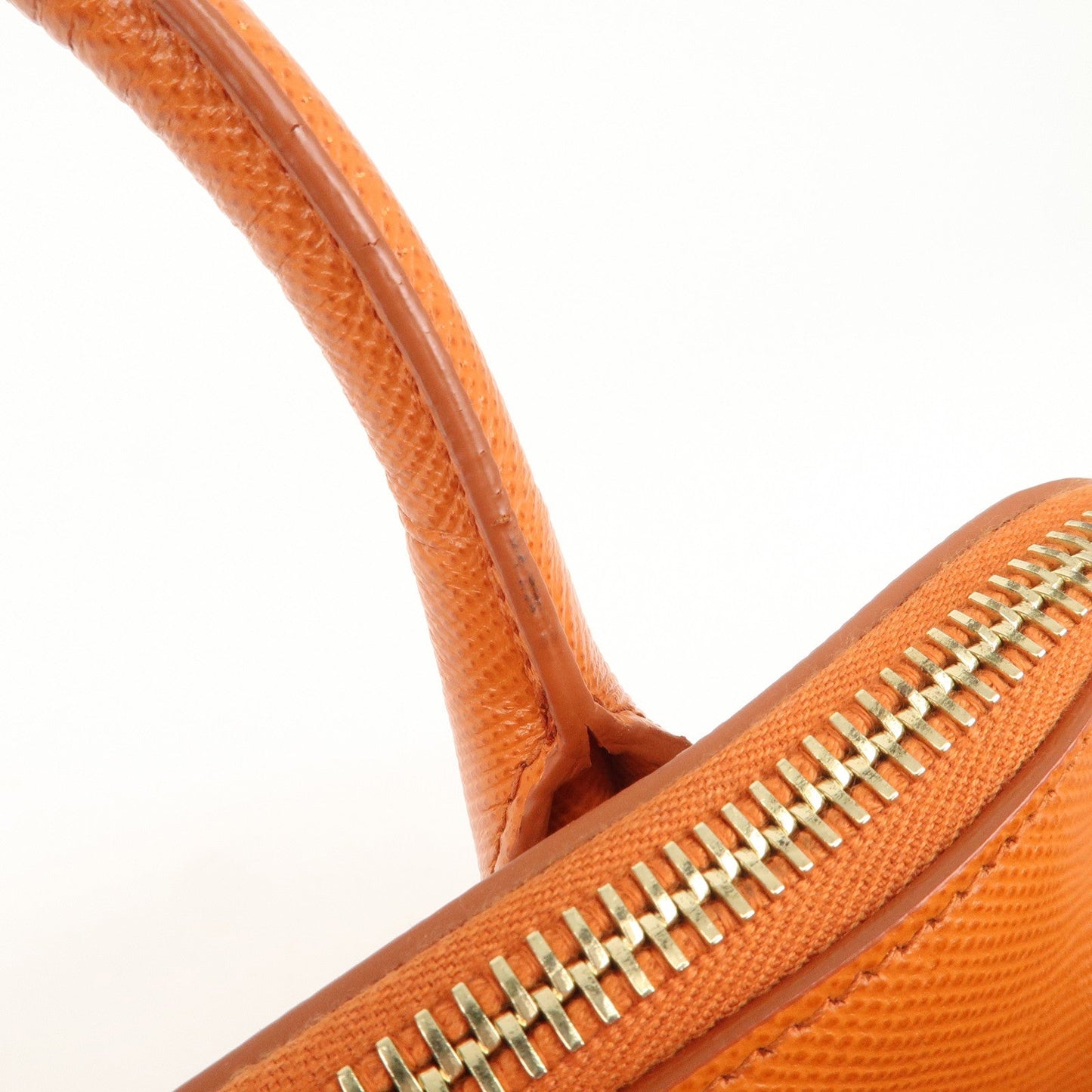 Prada Logo Saffiano Leather Hand Bag Orange BN2560【Pre-order】