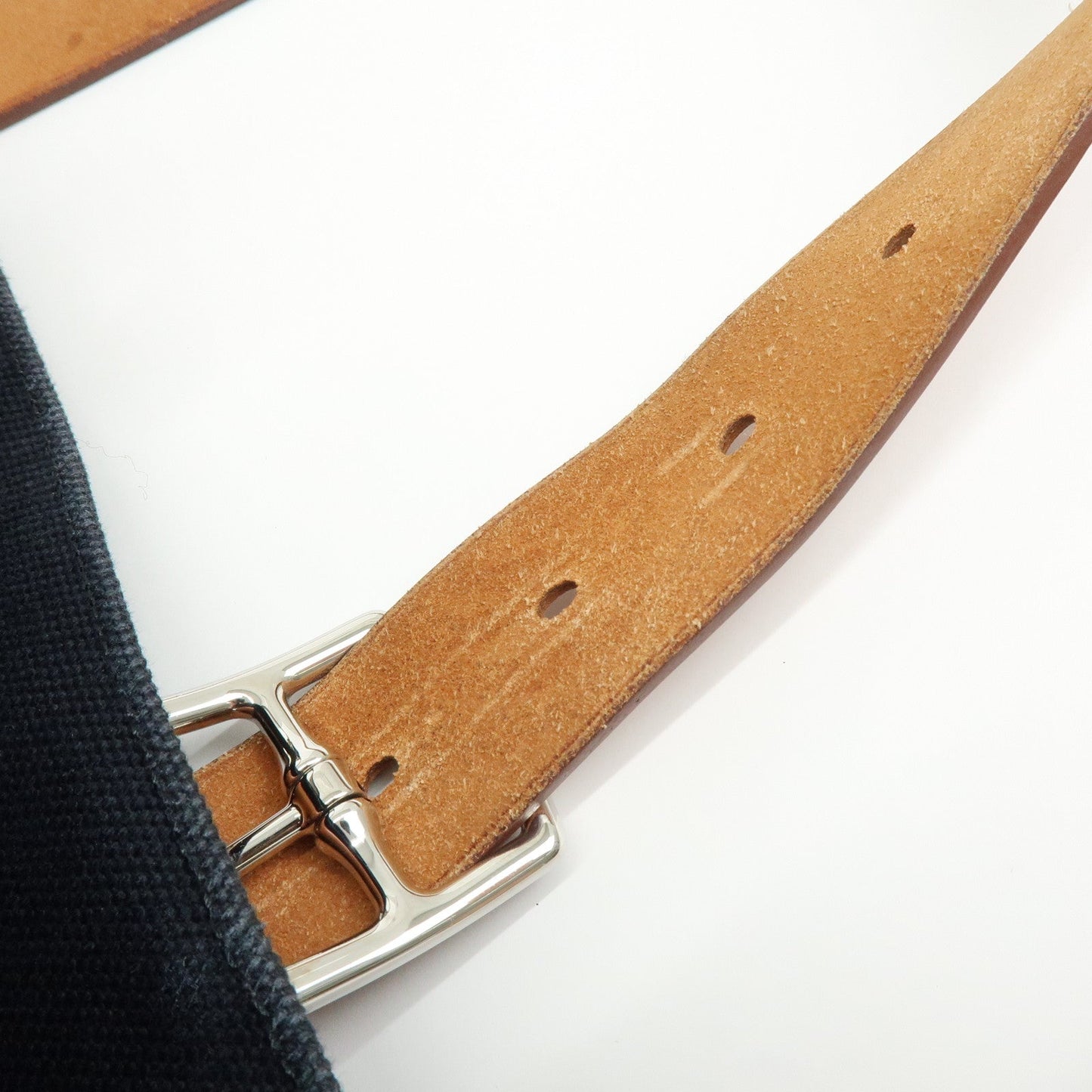 Hermes Étrivière 41 Veau Tadelakt Toile Goéland Canvas Tote Bag【Pre-order】