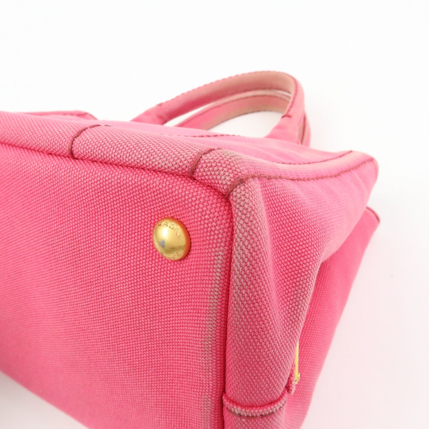 Prada Canapa Mini Canvas 2Way Bag Hand Bag Pink 1BG439【Pre-order】