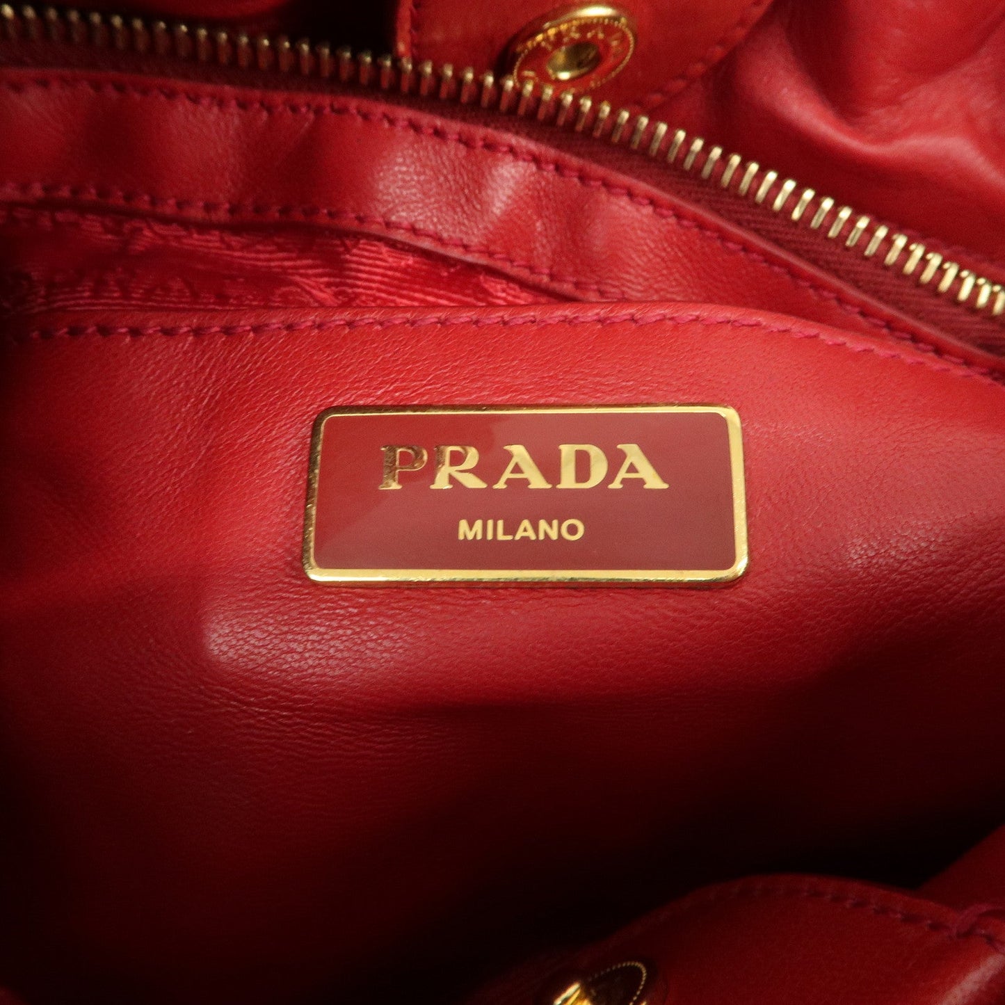 Prada Logo Leather 2Way Bag Hand Bag Shoulder Bag Red BR4205【Pre-order】