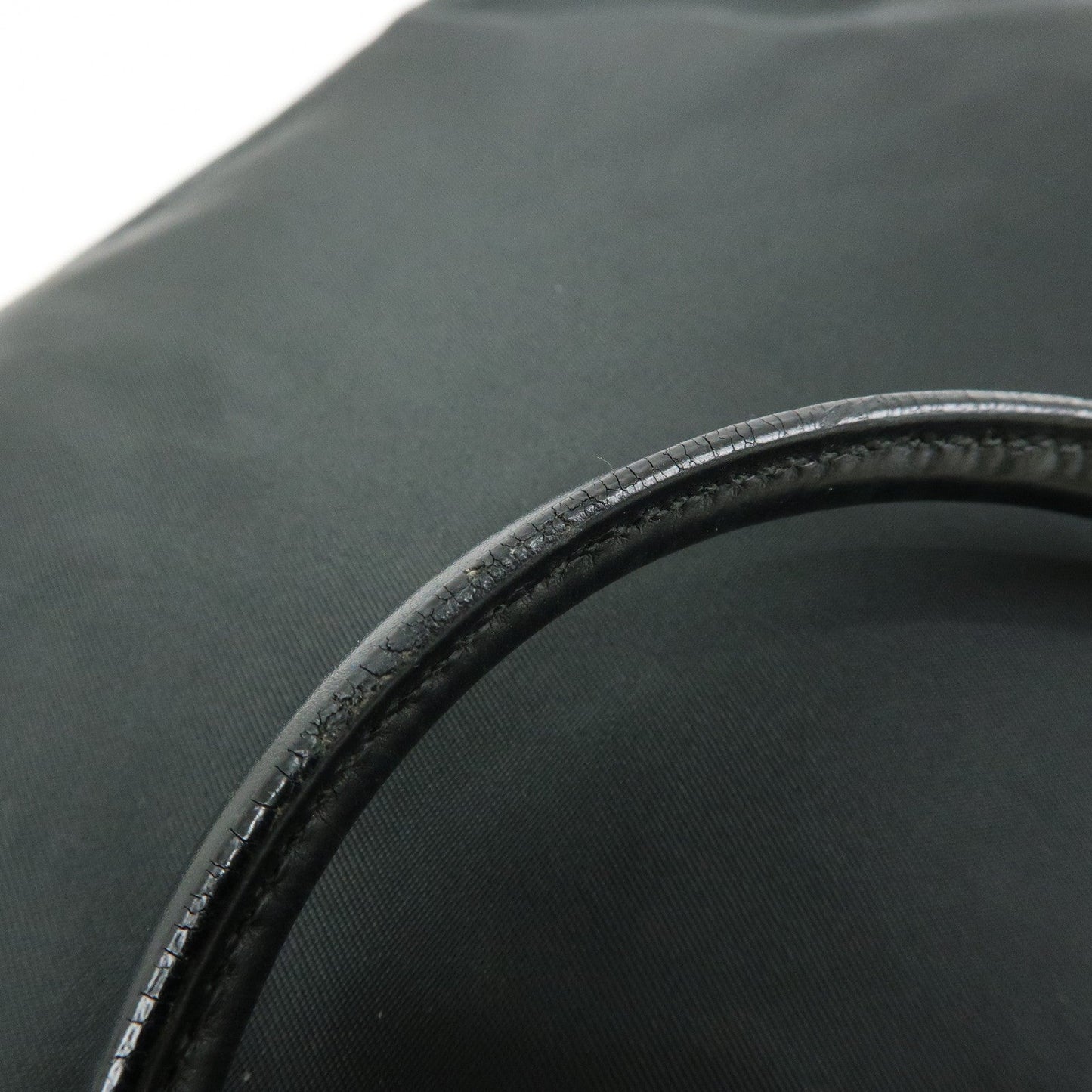 Prada Triangle Logo Nylon Leather Hand Bag Tote Shoulder Bag Black【Pre-order】