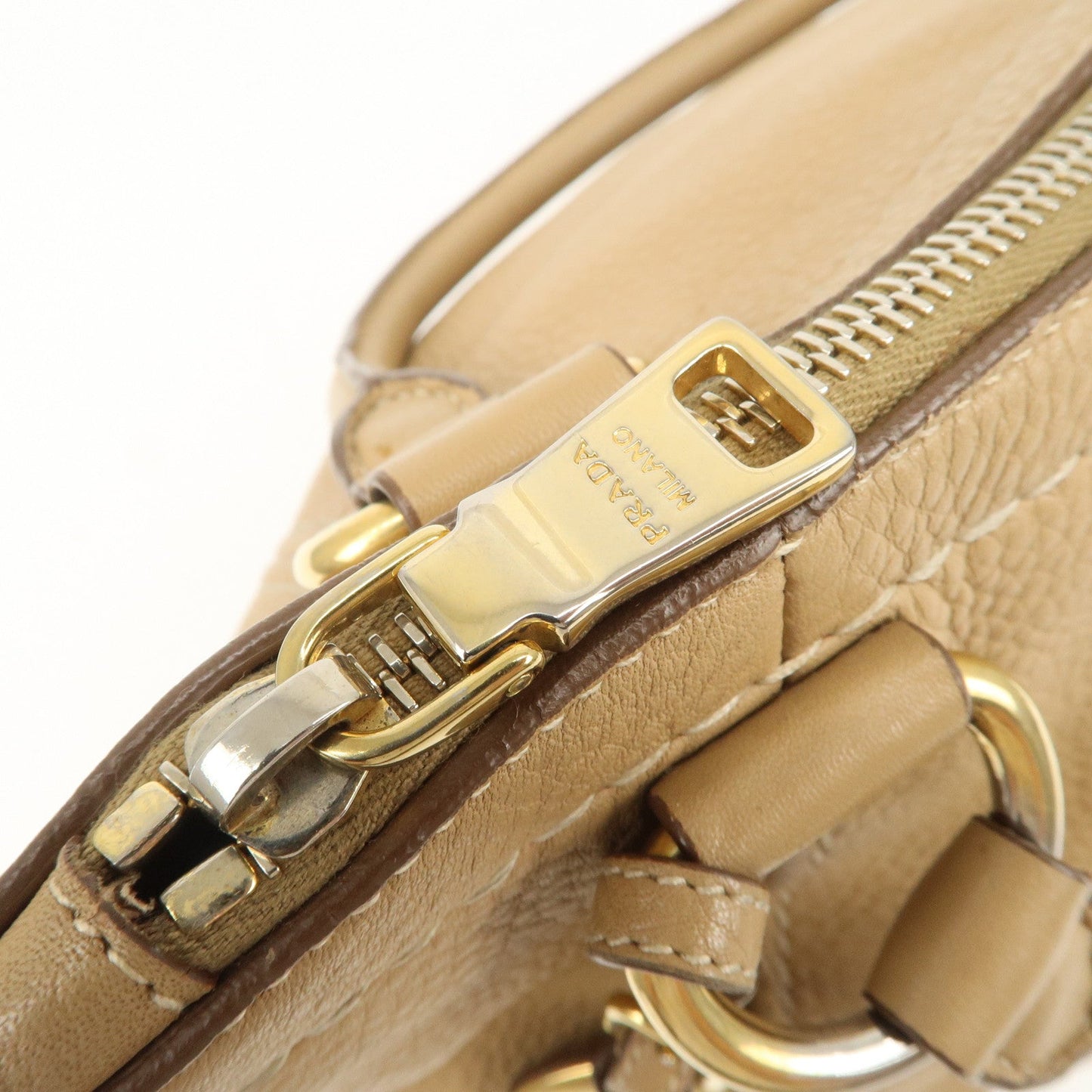 Prada Logo Leather 2Way Bag Hand Bag Shoulder Bag Camel【Pre-order】