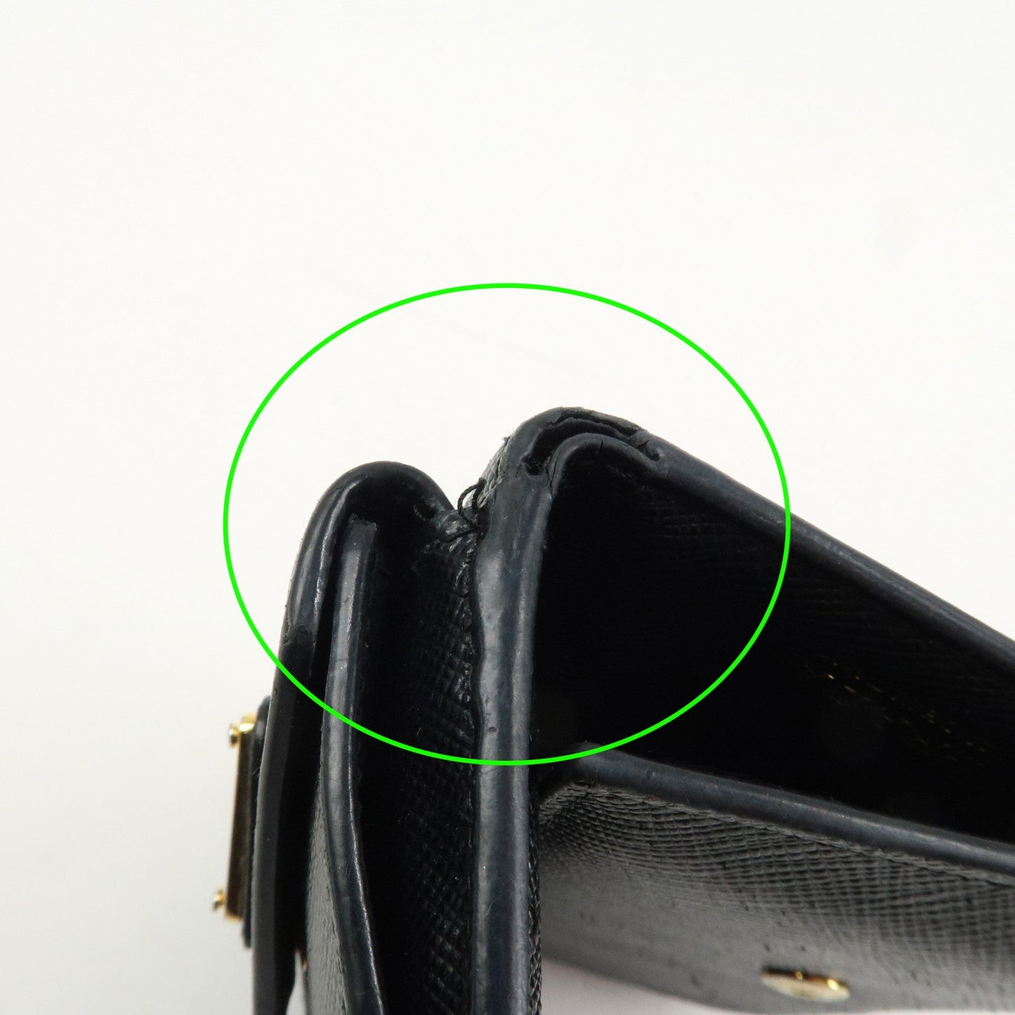 Prada Triangle Logo Saffiano Leather Tri-fold Wallet Black 1MH021【Pre-order】