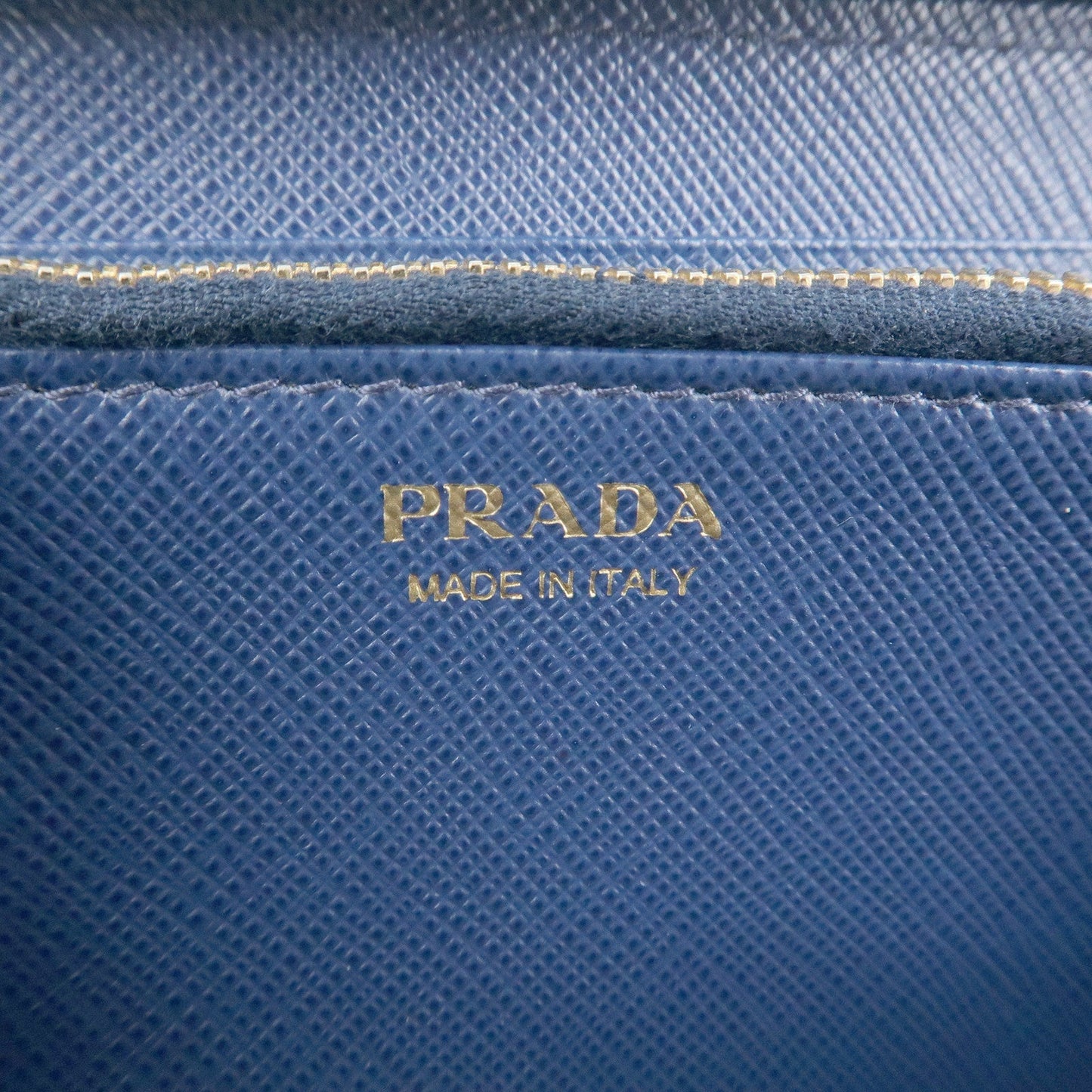 Prada Triangle Logo Saffiano Leather Zippy Long Wallet Navy 1ML506【Pre-order】