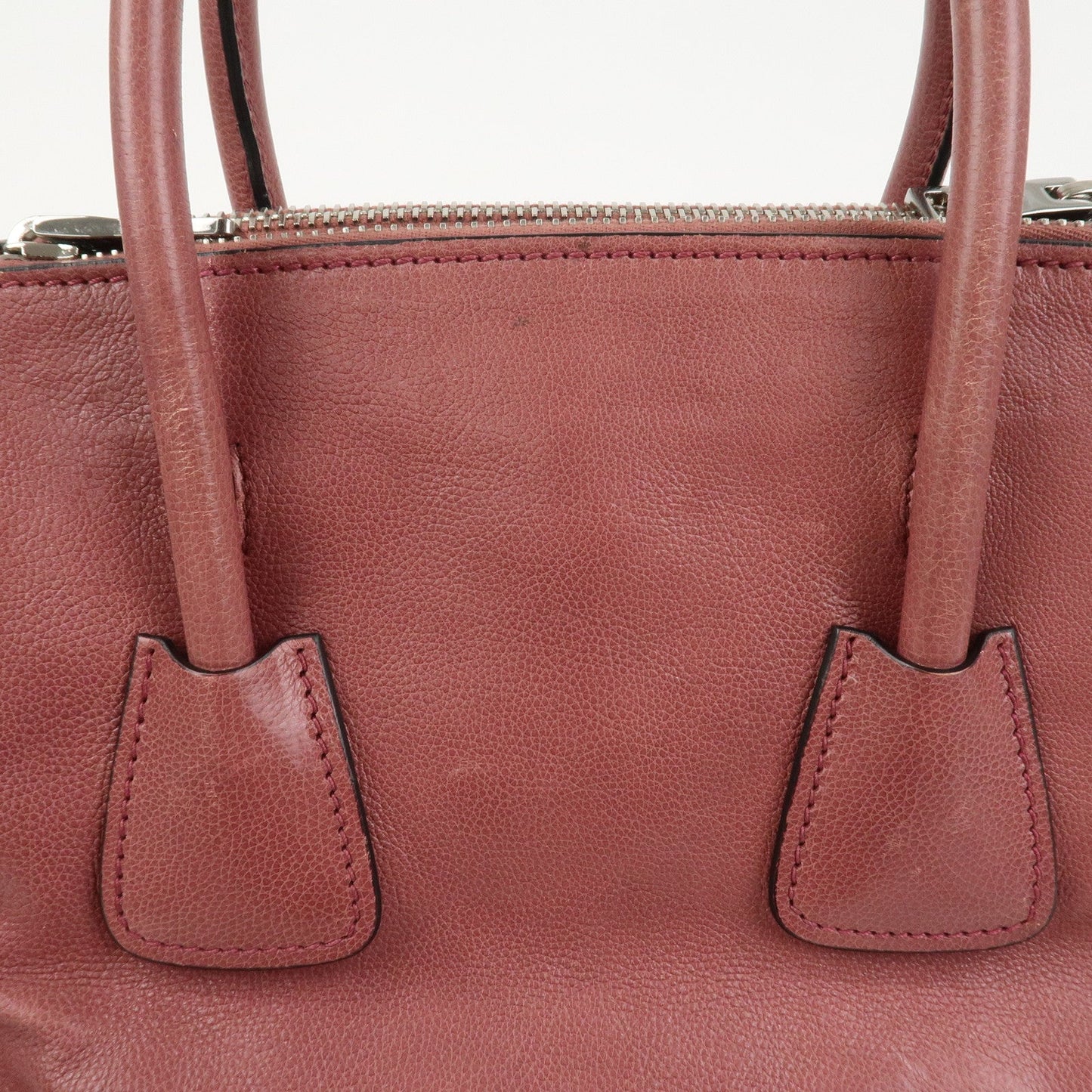 Prada Triangle Logo Leather 2Way Bag Tote Bag Hand Bag Pink B2625M【Pre-order】