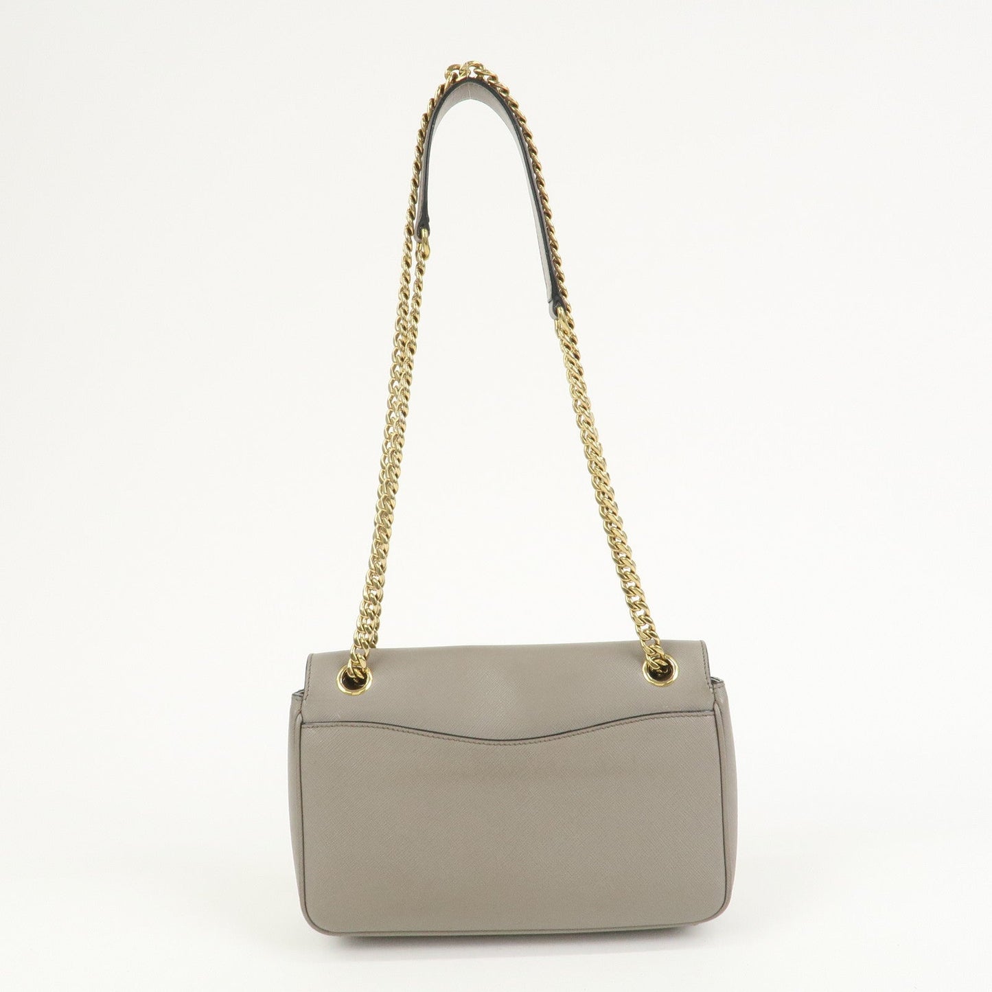 Prada Saffiano Leather Chain Shoulder Crossbody Bag Gray 1BD193【Pre-order】