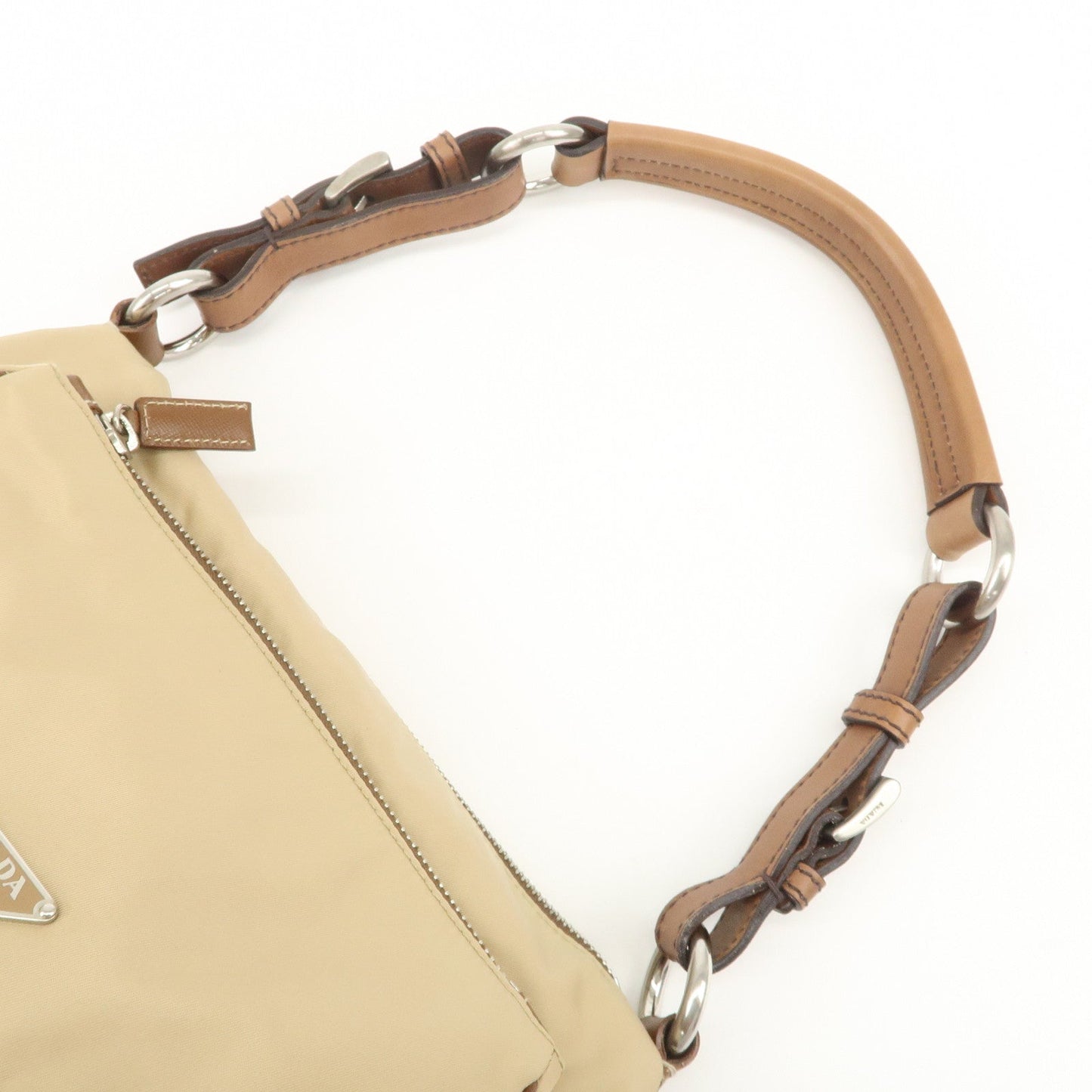 Prada Triangle Logo Nylon Saffiano Leather Shoulder Bag Hand Bag【Pre-order】