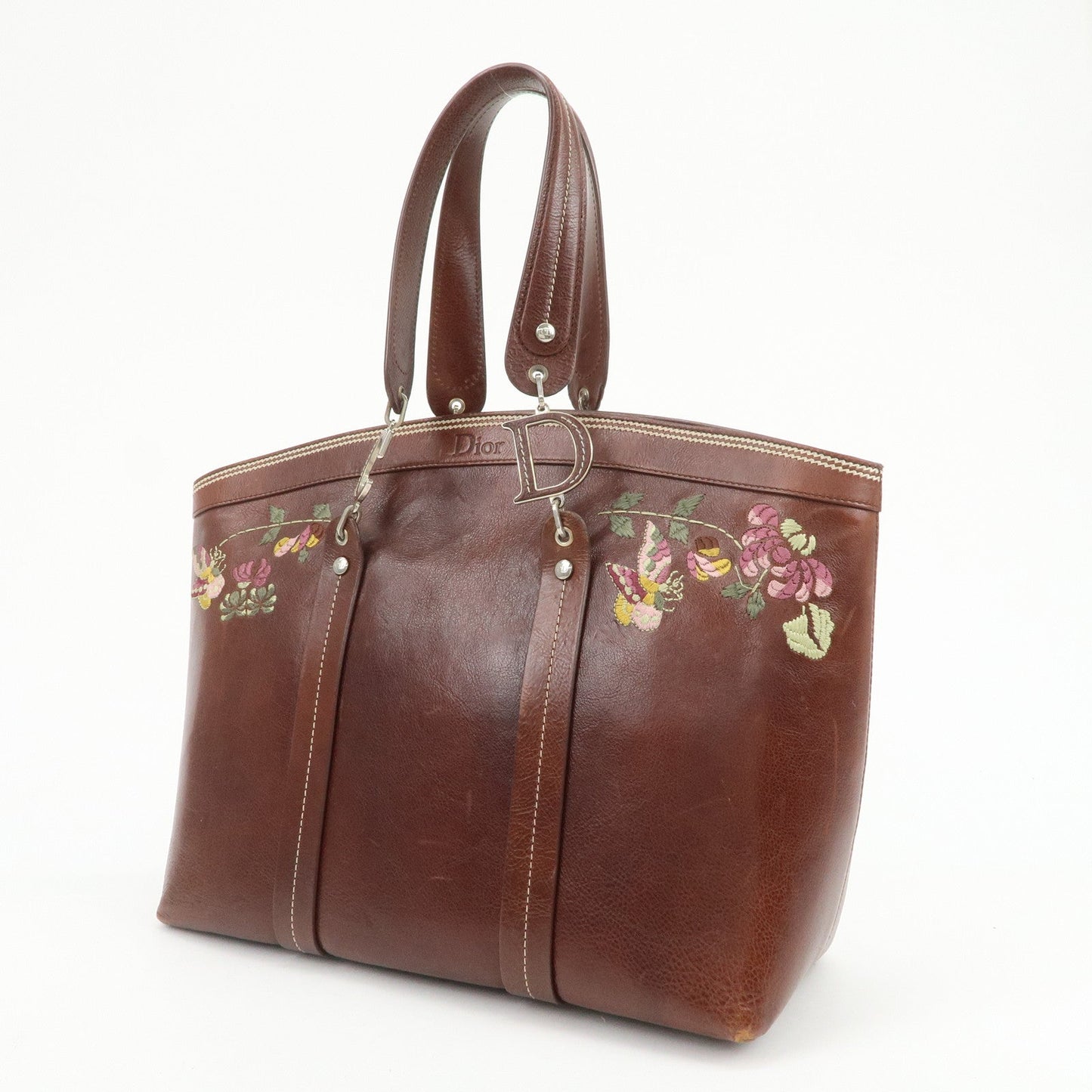 Christian Dior Leather Flower Embroidery Tote Shoulder Bag【Pre-order】