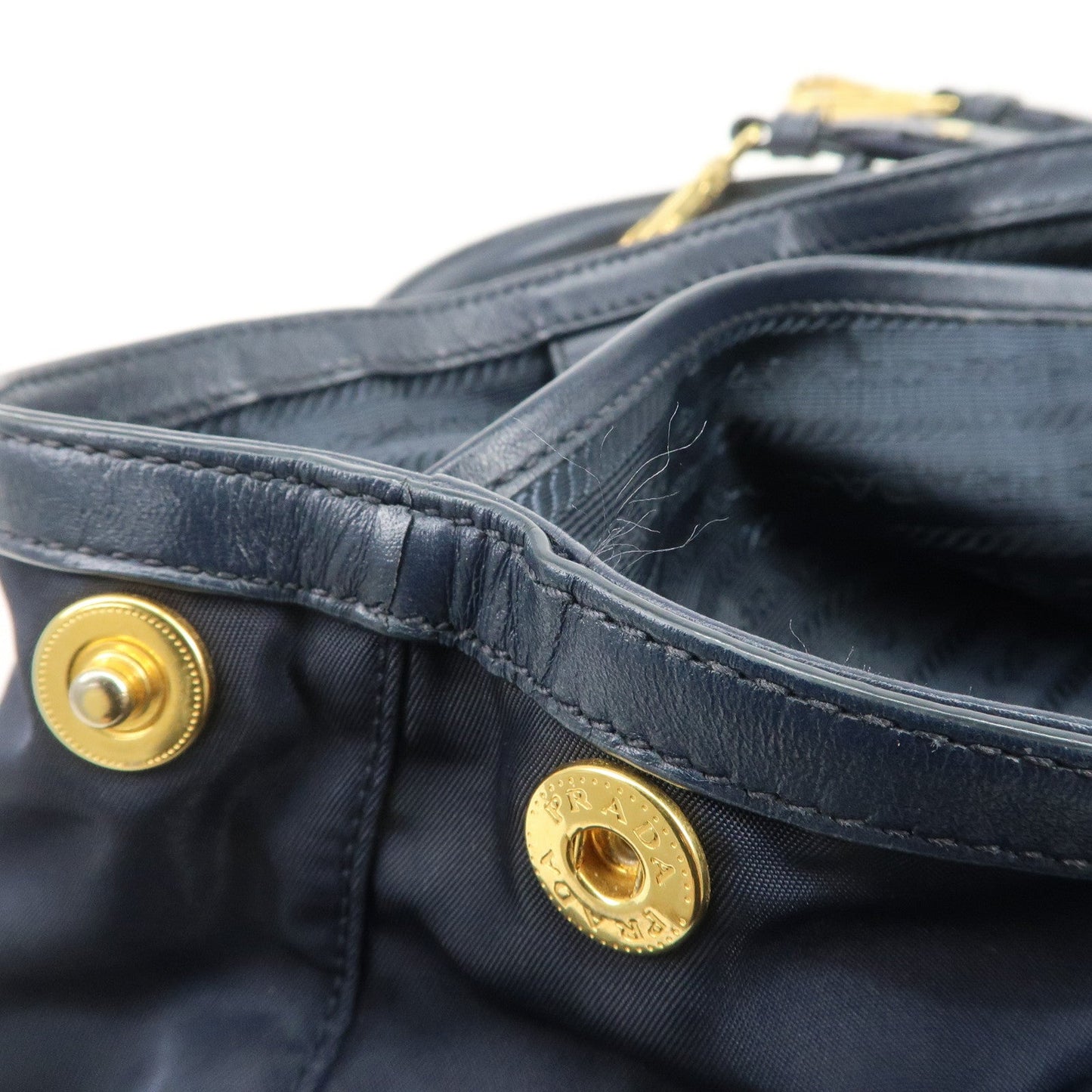 Prada Logo Nylon 2Way Bag Hand Bag Shoulder Bag Navy 1BA172【Pre-order】
