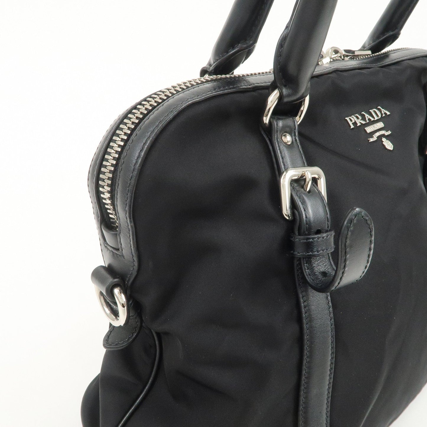 Prada Nylon Leather 2Way Bag Hand Bag Shoulder Bag Black 1BB912【Pre-order】