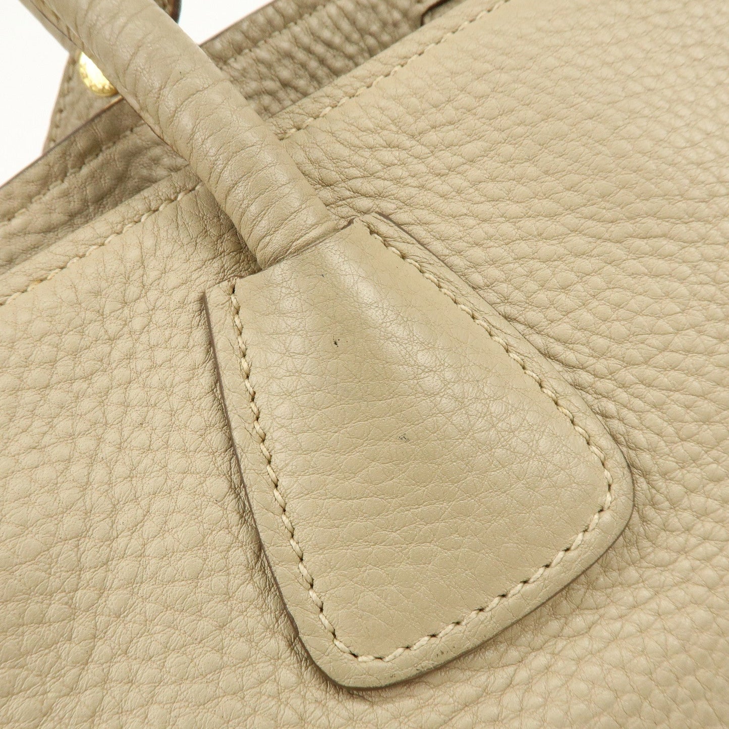 Prada Triangle Logo Leather 2Way Hand Shoulder Bag Beige BN2795【Pre-order】