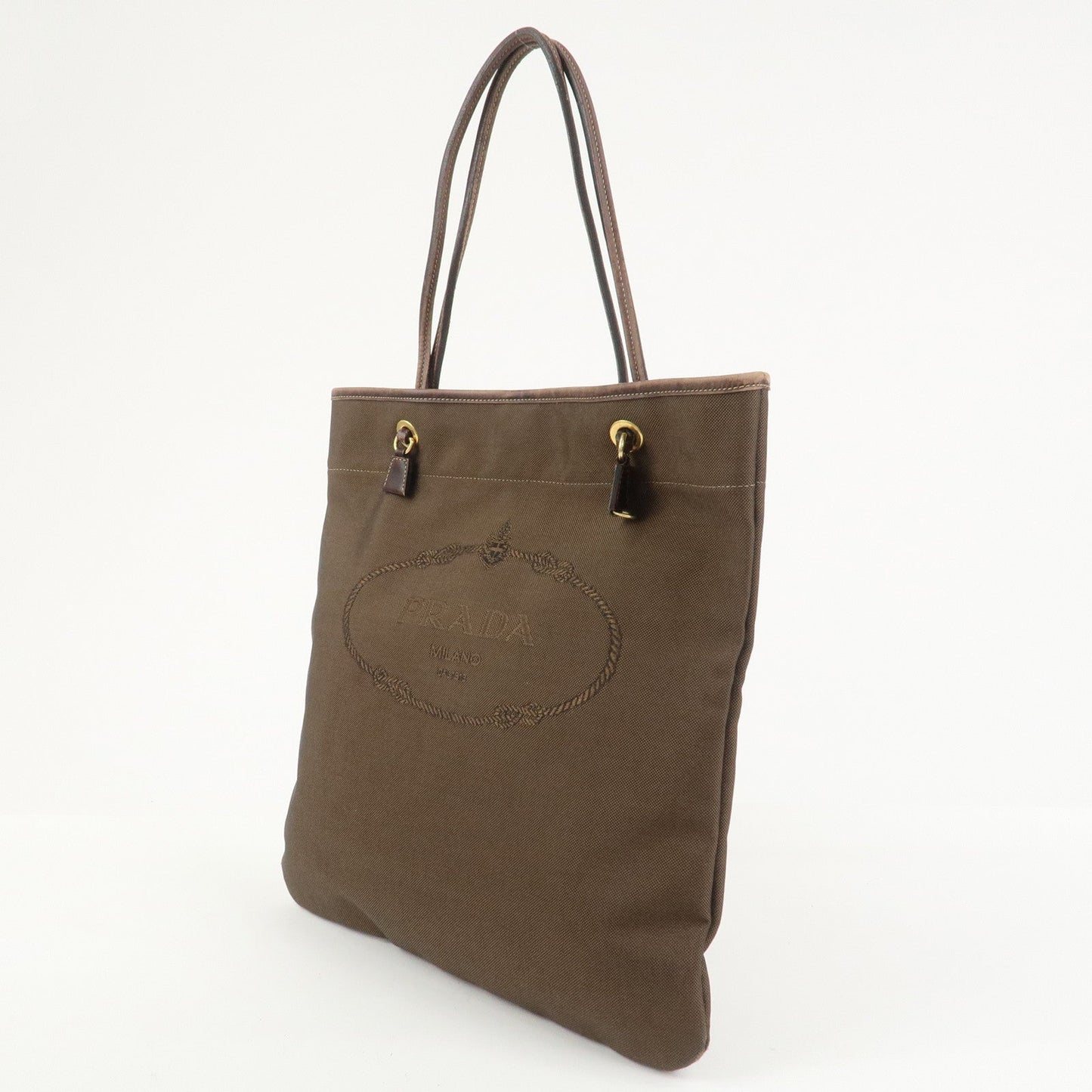Prada Jacauard Canvas Leather Tote Bag Shoulder Bag Brown BR3579【Pre-order】