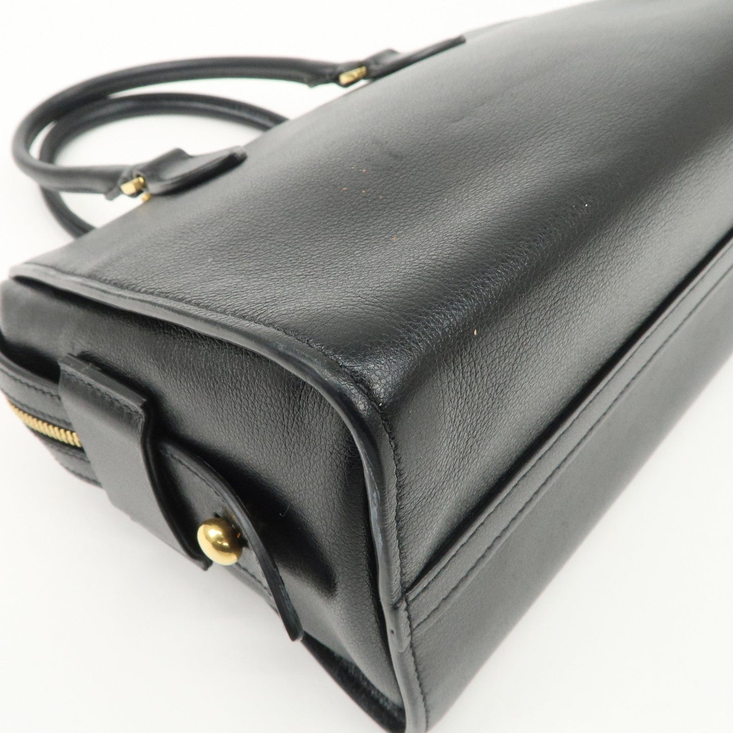 Prada Leather 2Way Bag Hand Bag Black Gold Hardware Used【Pre-order】