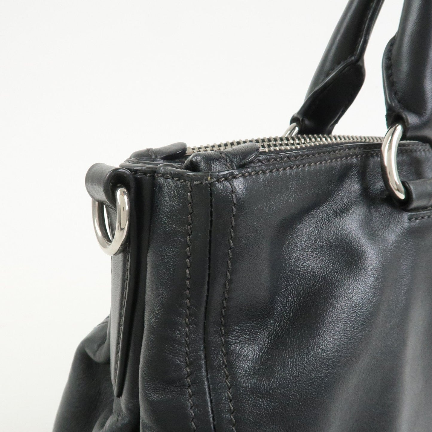 Prada Logo Leather 2WAY Bag Hand Bag Shoulder Bag Black BN2866【Pre-order】