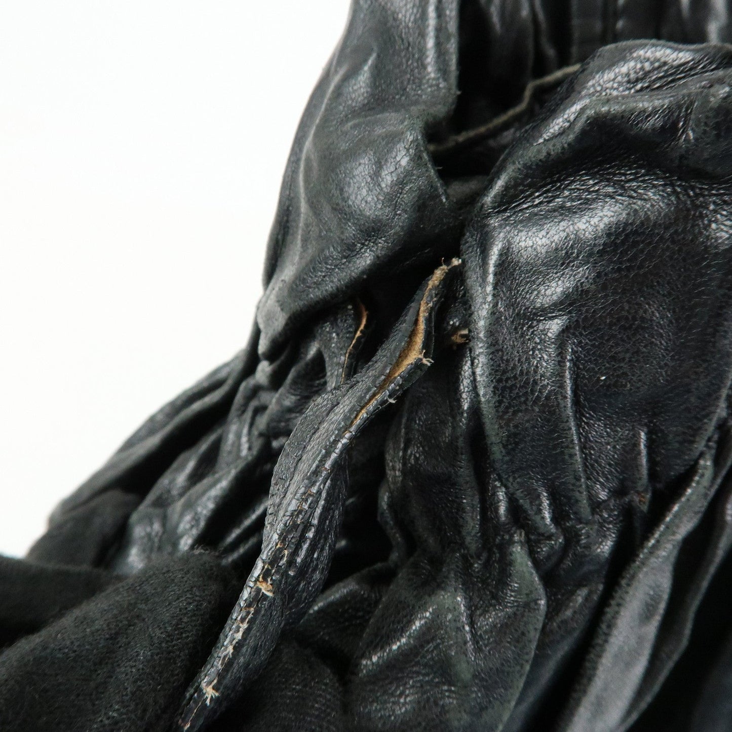 Prada Leather Drawstring Shoulder Bag Hand Bag Black【Pre-order】