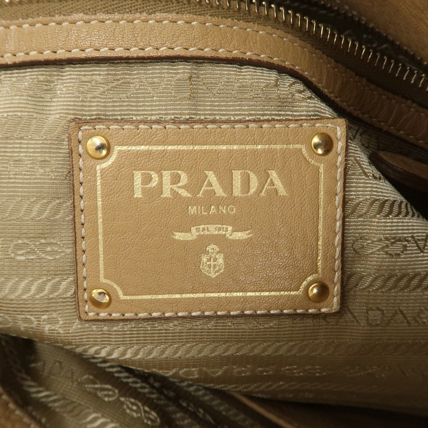 Prada Logo Leather 2Way Bag Hand Bag Shoulder Bag Camel【Pre-order】