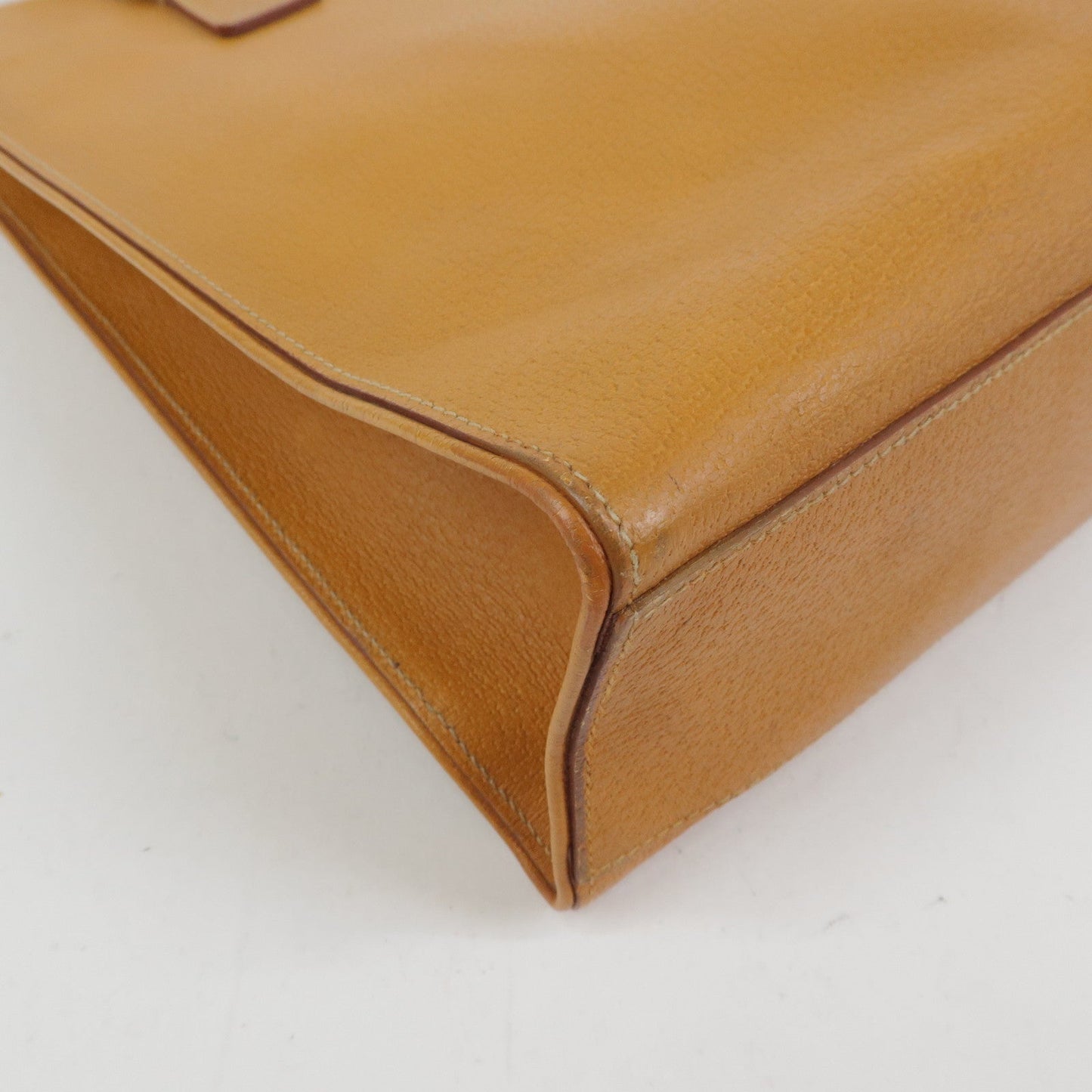 Prada Triangle Logo Leather Tote Bag Shoulder Bag Light Brown【Pre-order】
