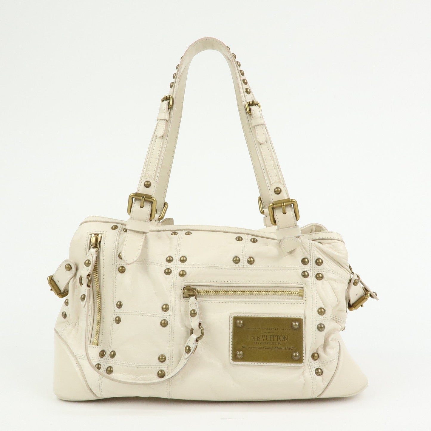 Louis Vuitton Cruise Line Rivet Bag Leather Hand Bag Ecru M95345【Pre-order】