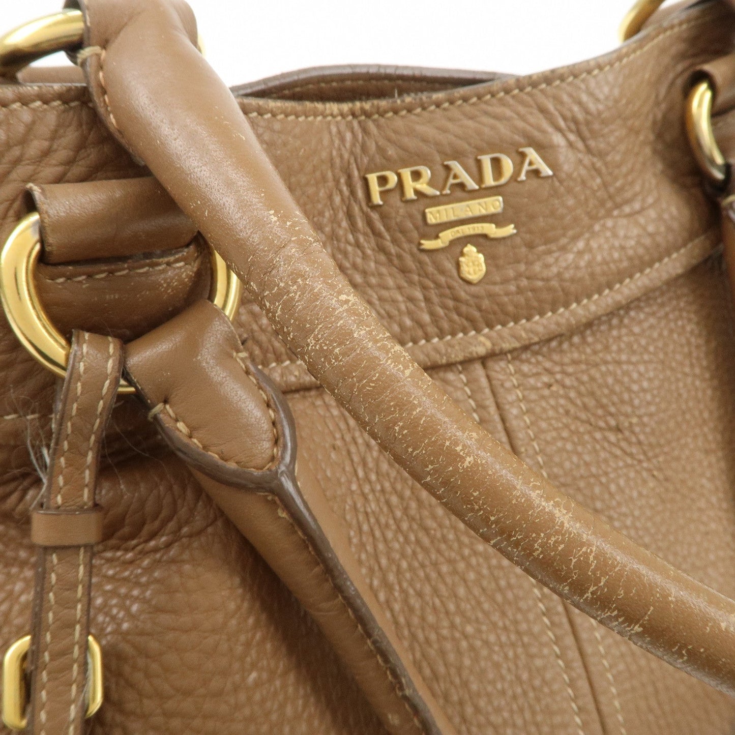 Prada Calf Leather 2Way Bag Hand Bag Shoulder Bag Brown【Pre-order】
