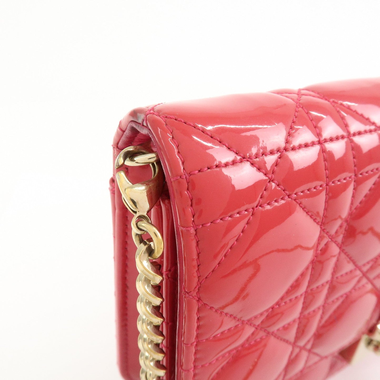 Christian Dior Cannage New Lock Patent Leather Chain Shoulder Bag【Pre-order】