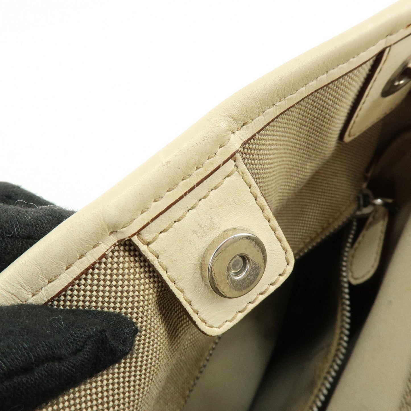 Prada Logo Jacquard Leather Shoulder Bag Crossbody Bag Beige【Pre-order】
