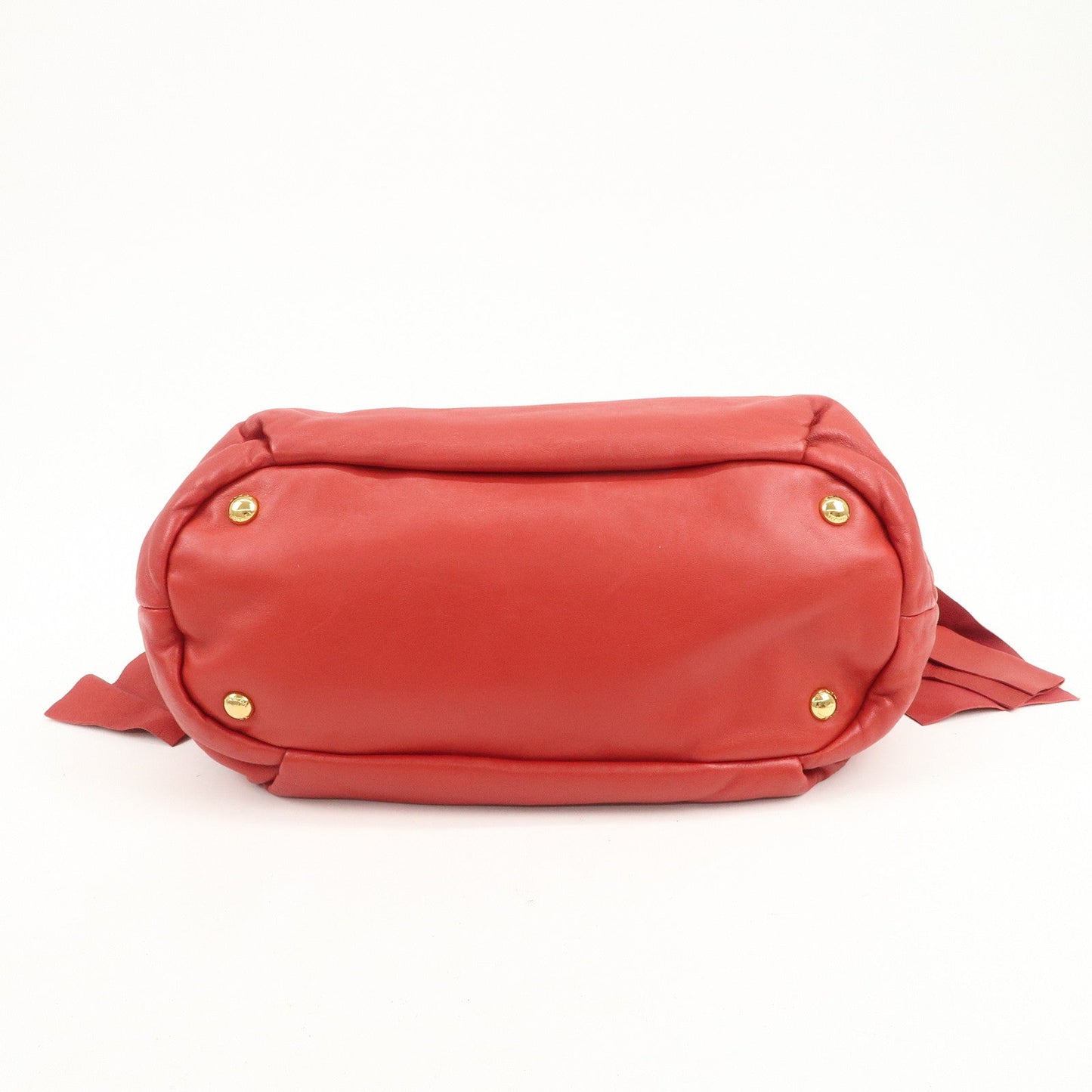 Prada Logo Leather 2Way Bag Hand Bag Shoulder Bag Red BR4205【Pre-order】