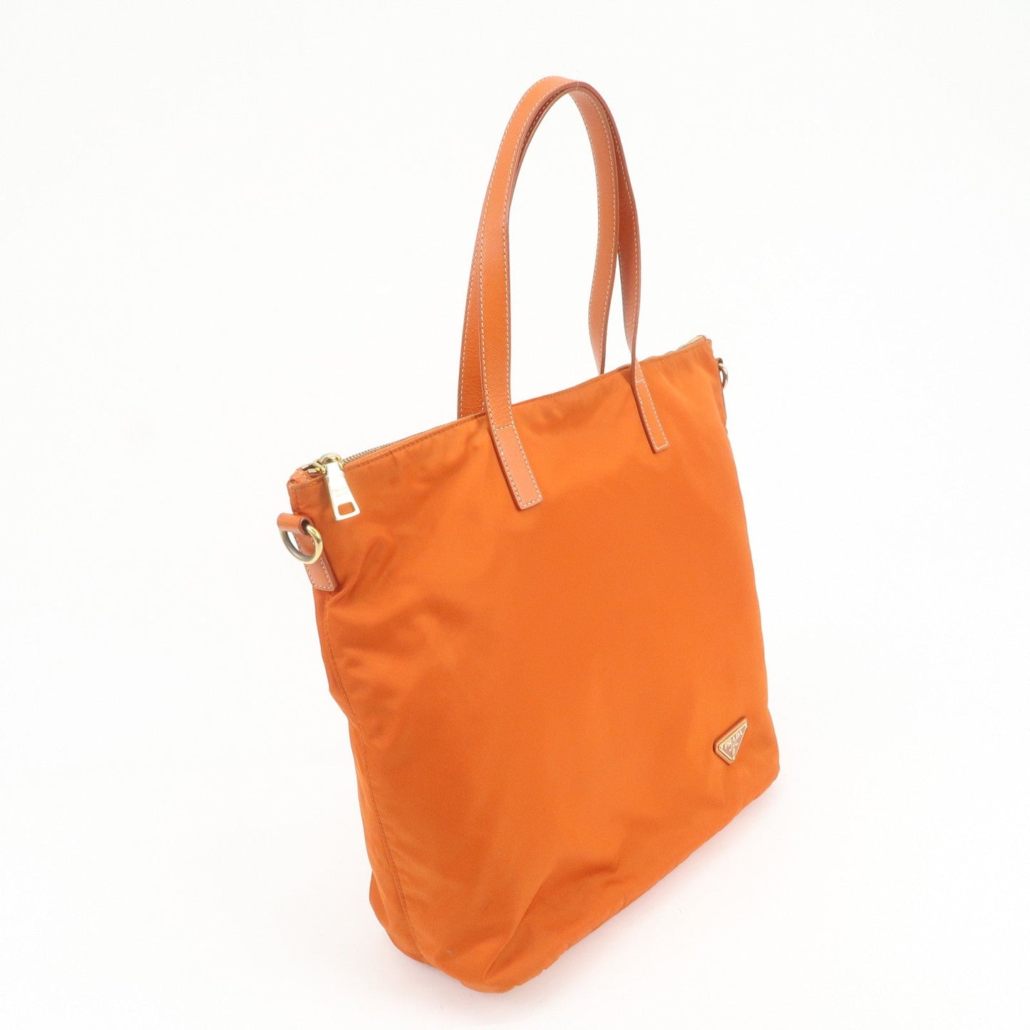 Prada Nylon Saffiano Leather Tote Bag Hand Bag Orange【Pre-order】