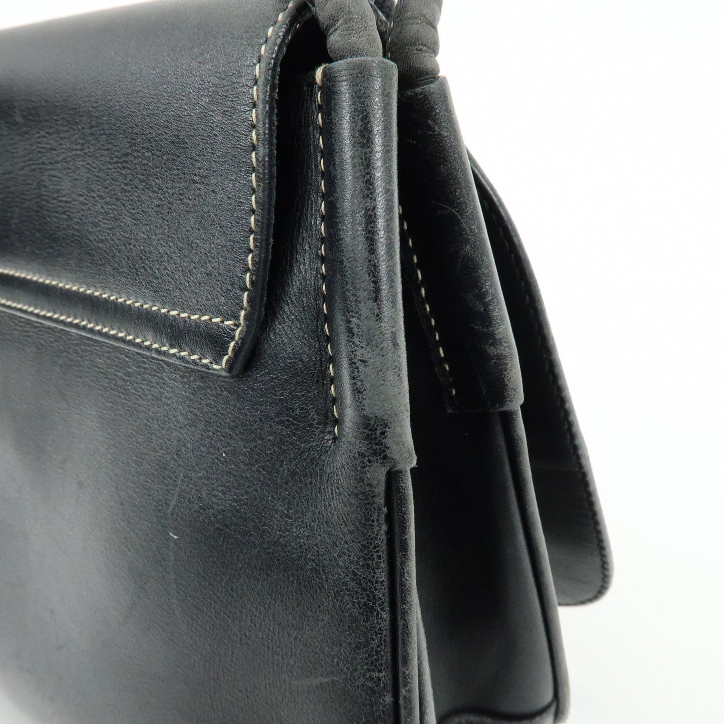 Prada Leather Shoulder Bag Hand Bag Black【Pre-order】