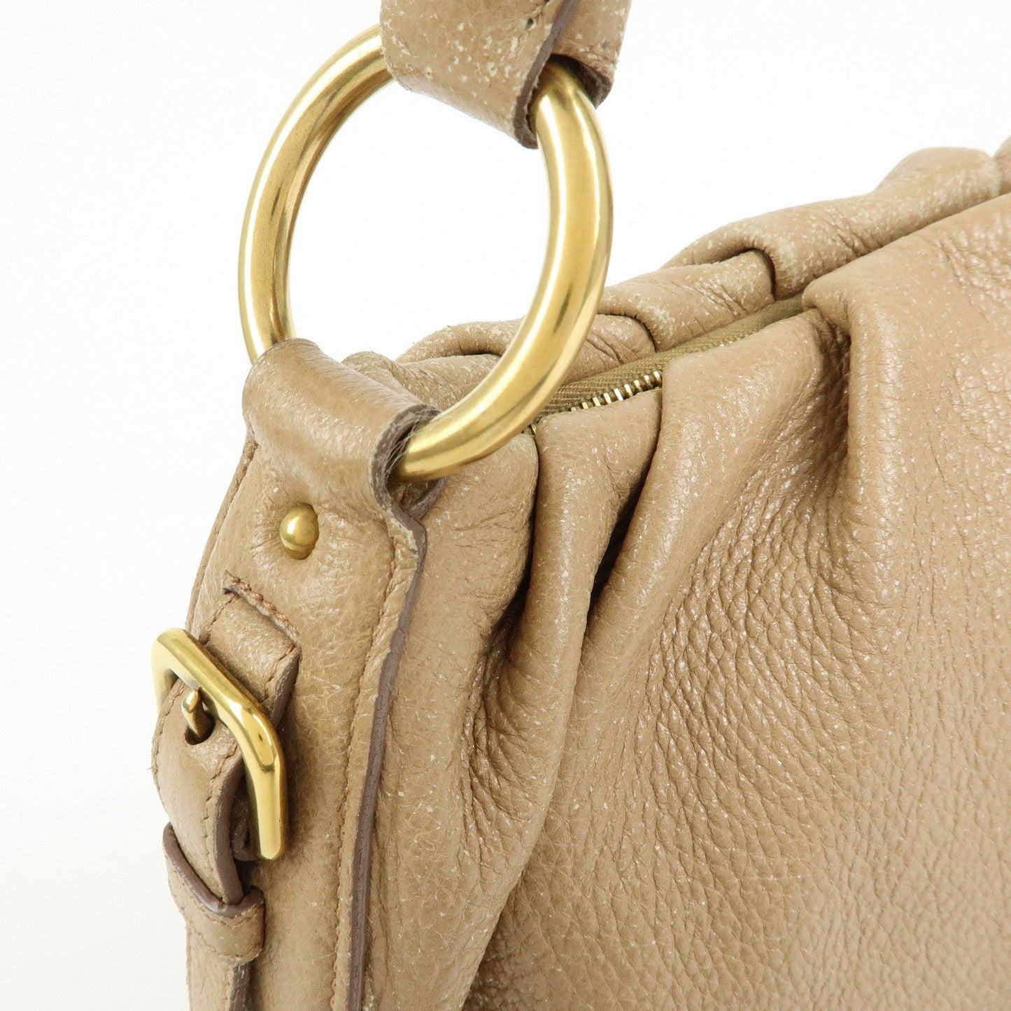 Prada Logo Leather Chain One Shoulder Bag Light Brown BR4243【Pre-order】