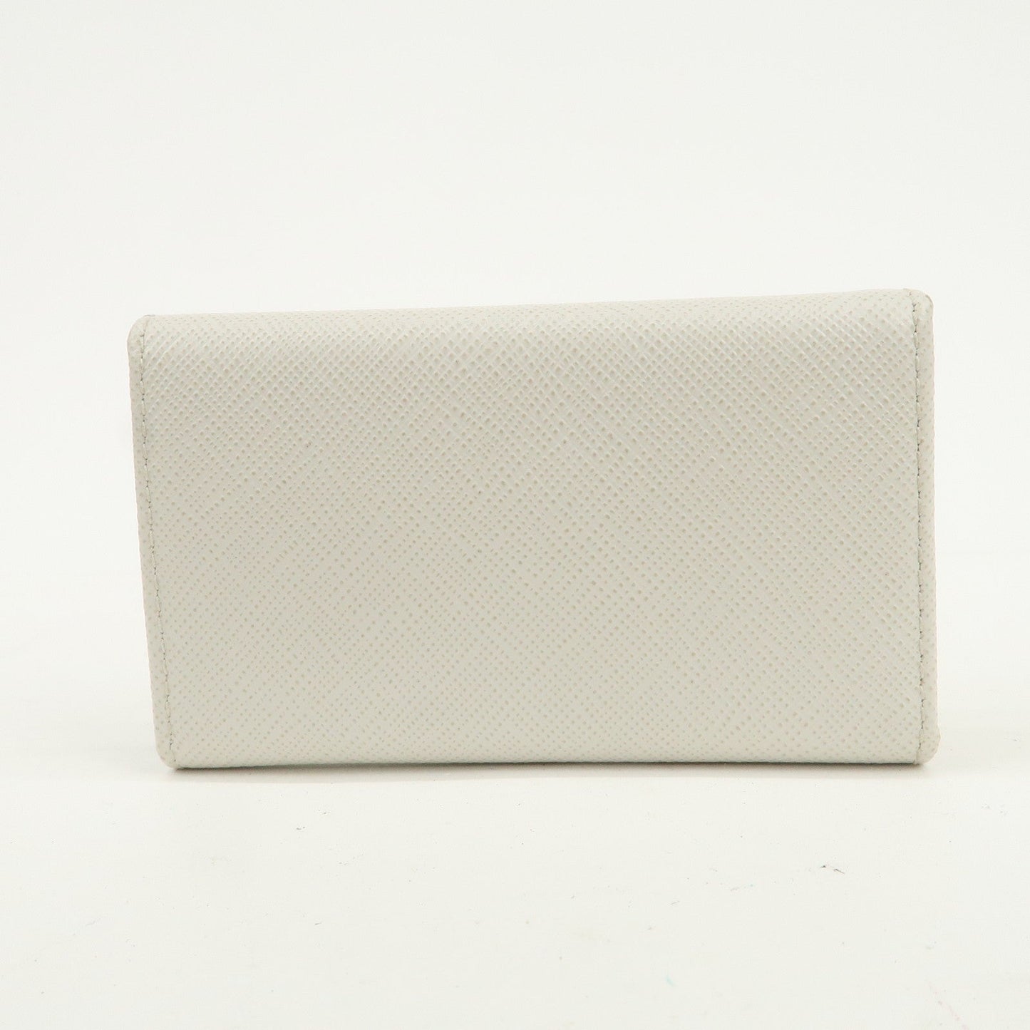 Prada Ribbon Saffiano Leather Key Case Key Holder White【Pre-order】