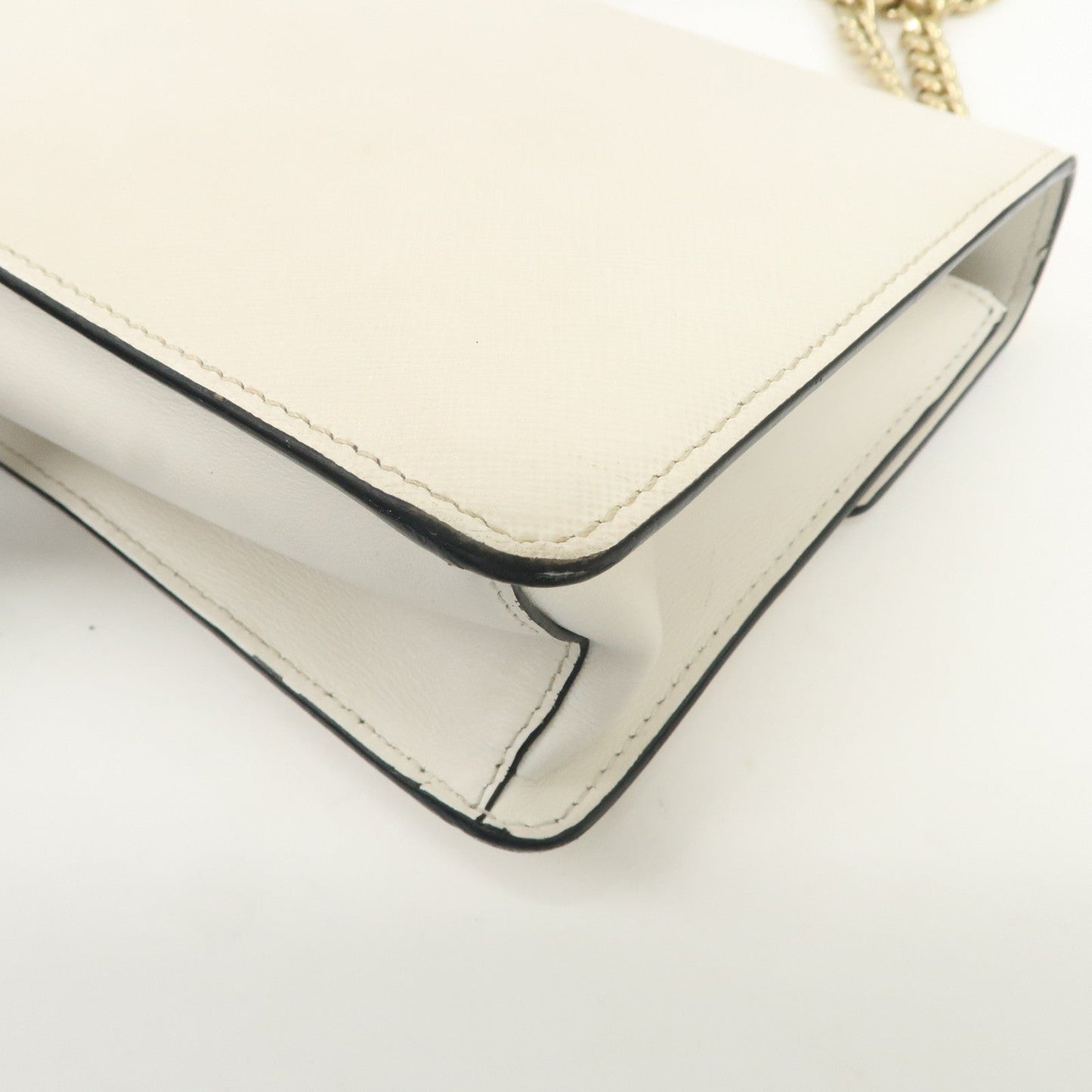 Prada Triangle Logo Saffiano Leather Chain Shoulder Bag 1BD200【Pre-order】