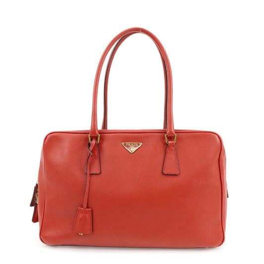 Prada Triangle Logo Saffiano Leather Shoulder Bag Hand Bag Red【Pre-order】
