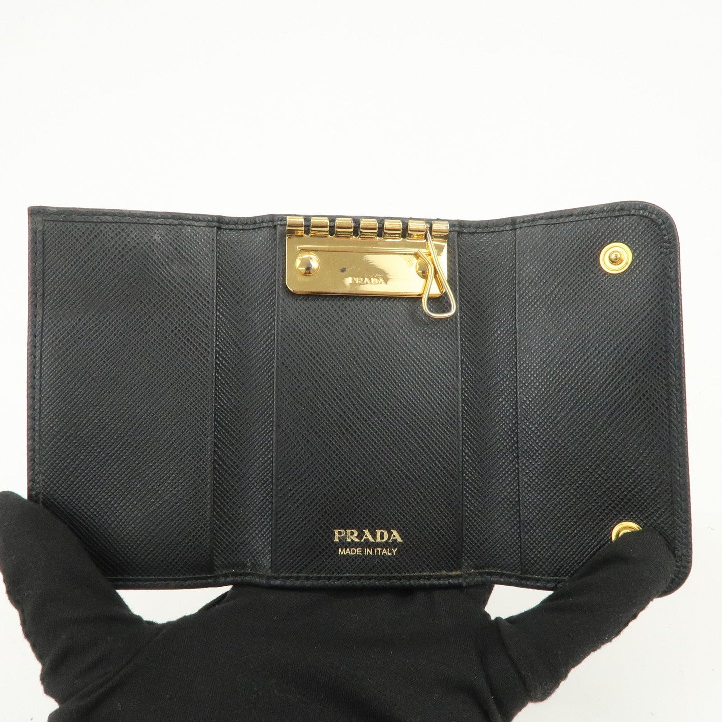 Prada Logo Leather Set Of 2 Key Chains Black Beige 1PG222/1PG004【Pre-order】
