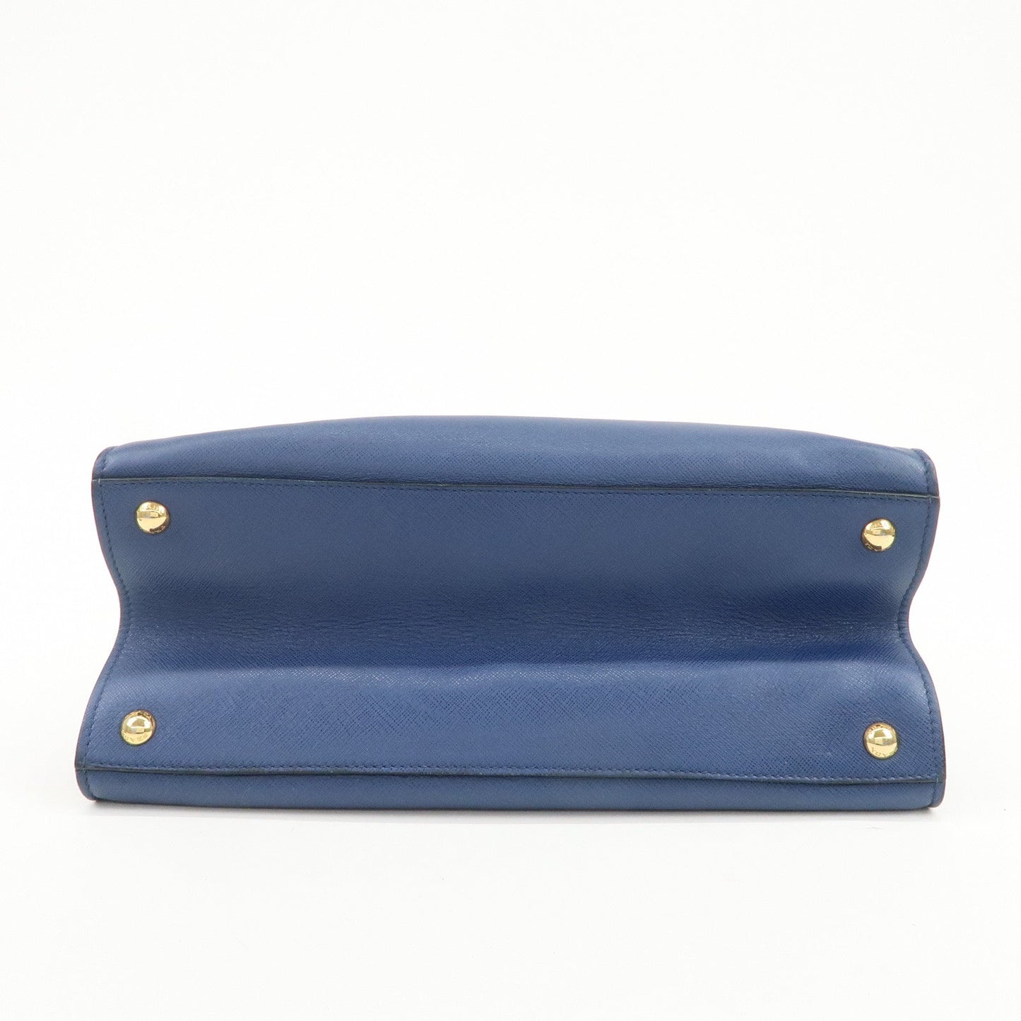Prada Triangle Logo Saffiano Leather 2Way Bag Hand Bag Navy【Pre-order】