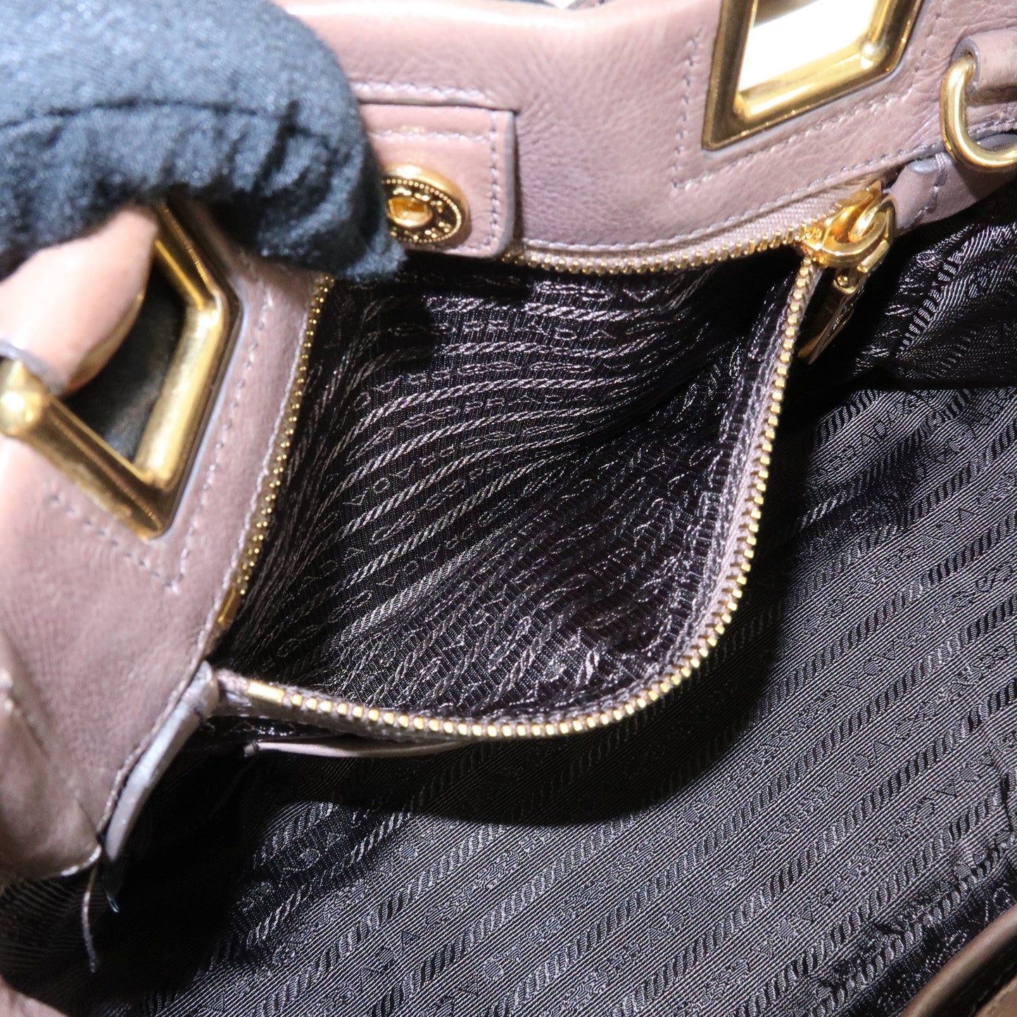 Prada Calf Leather 2Way Bag Shoulder Bag Ribbon Brown BN2245【Pre-order】