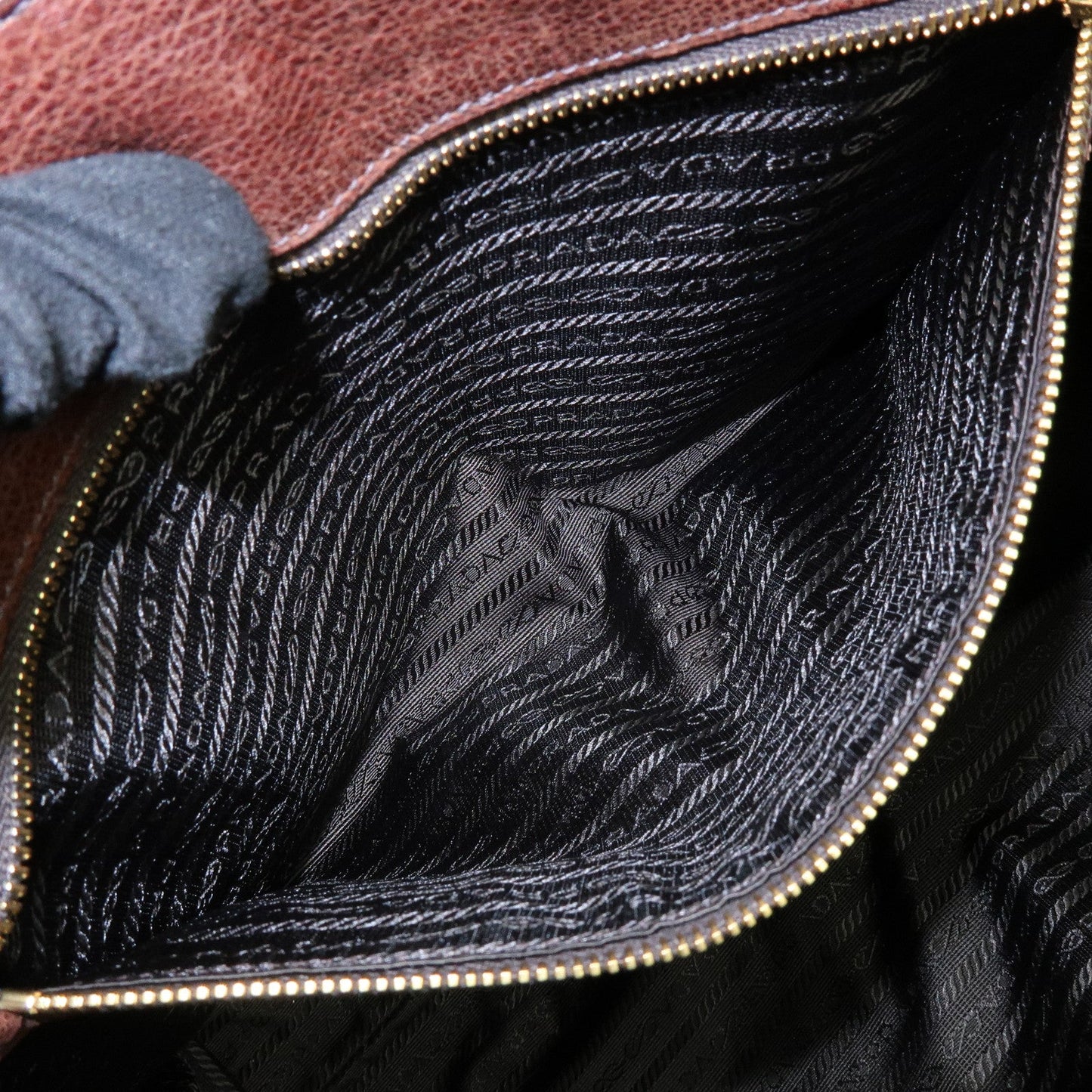 Prada Leather Shoulder Bag Hand Bag Brown BR3130【Pre-order】
