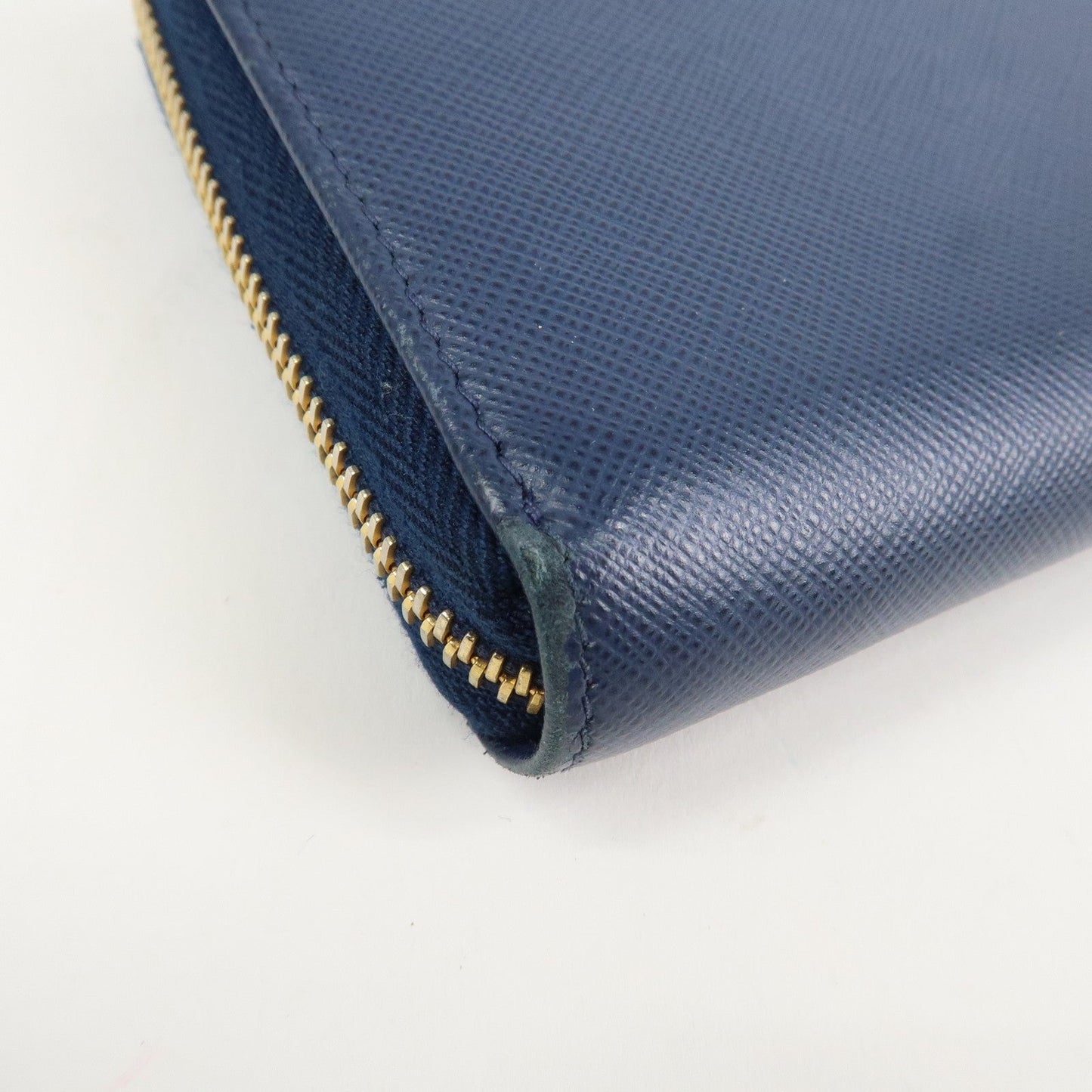 Prada Triangle Logo Saffiano Leather Zippy Long Wallet Navy 1ML506【Pre-order】