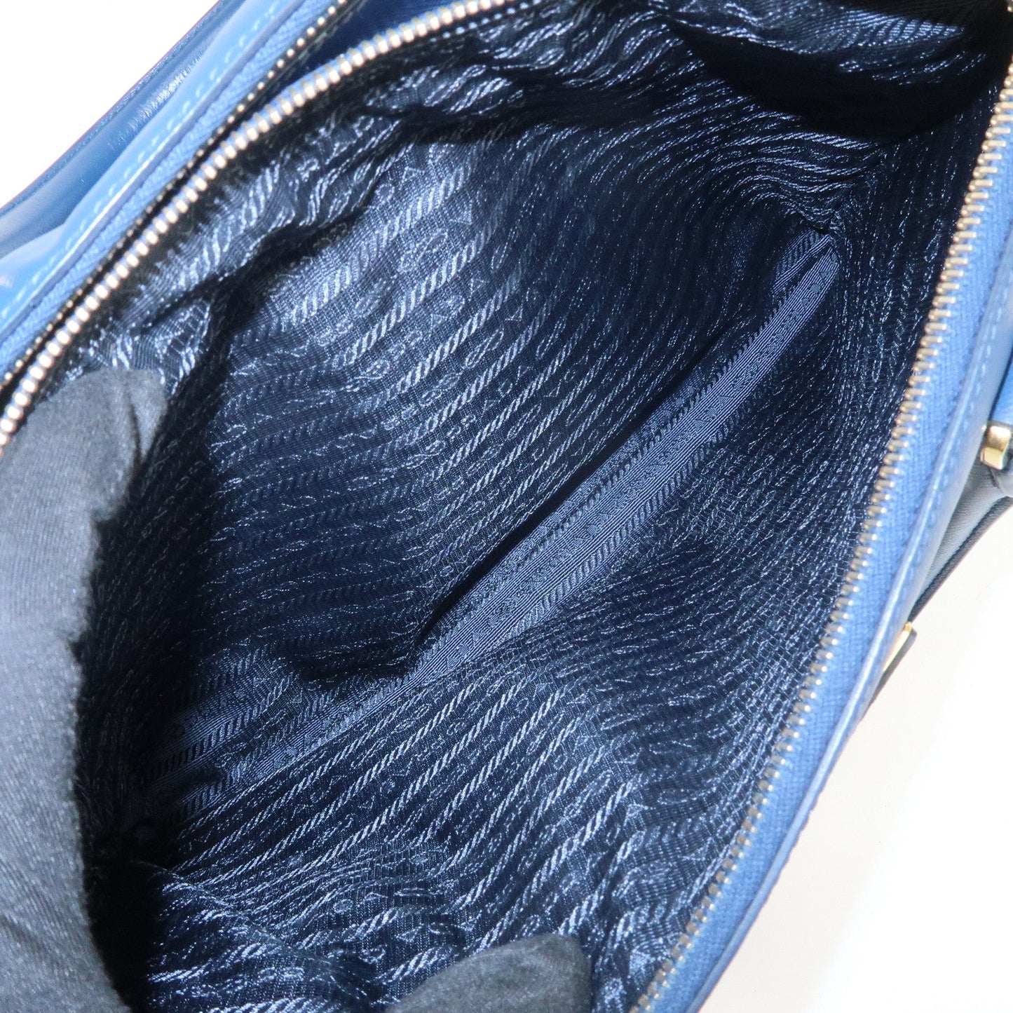 Prada Triangle Logo Saffiano Leather 2Way Bag Shoulder Bag Blue【Pre-order】