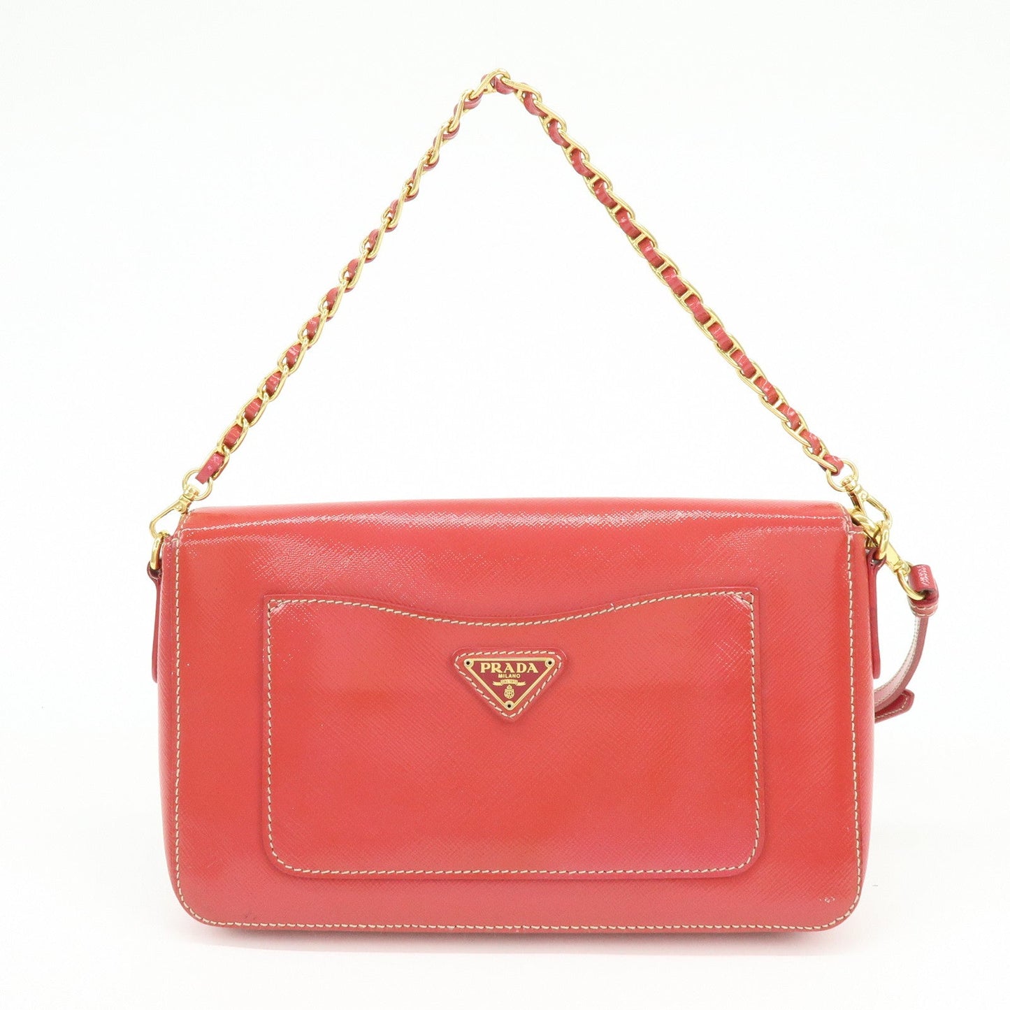 Prada Patent Leather 2Way Shoulder Chain Bag Hand Bag Pink【Pre-order】