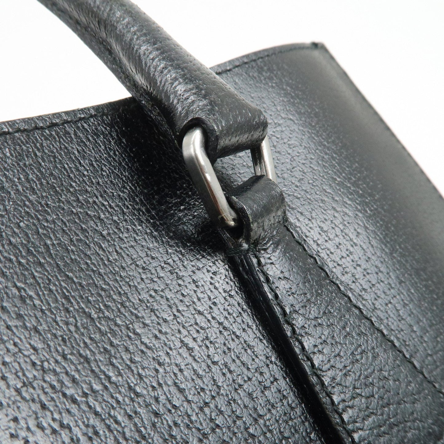 Prada Triangle Logo Leather Tote Bag Shoulder Bag Black BR0394【Pre-order】
