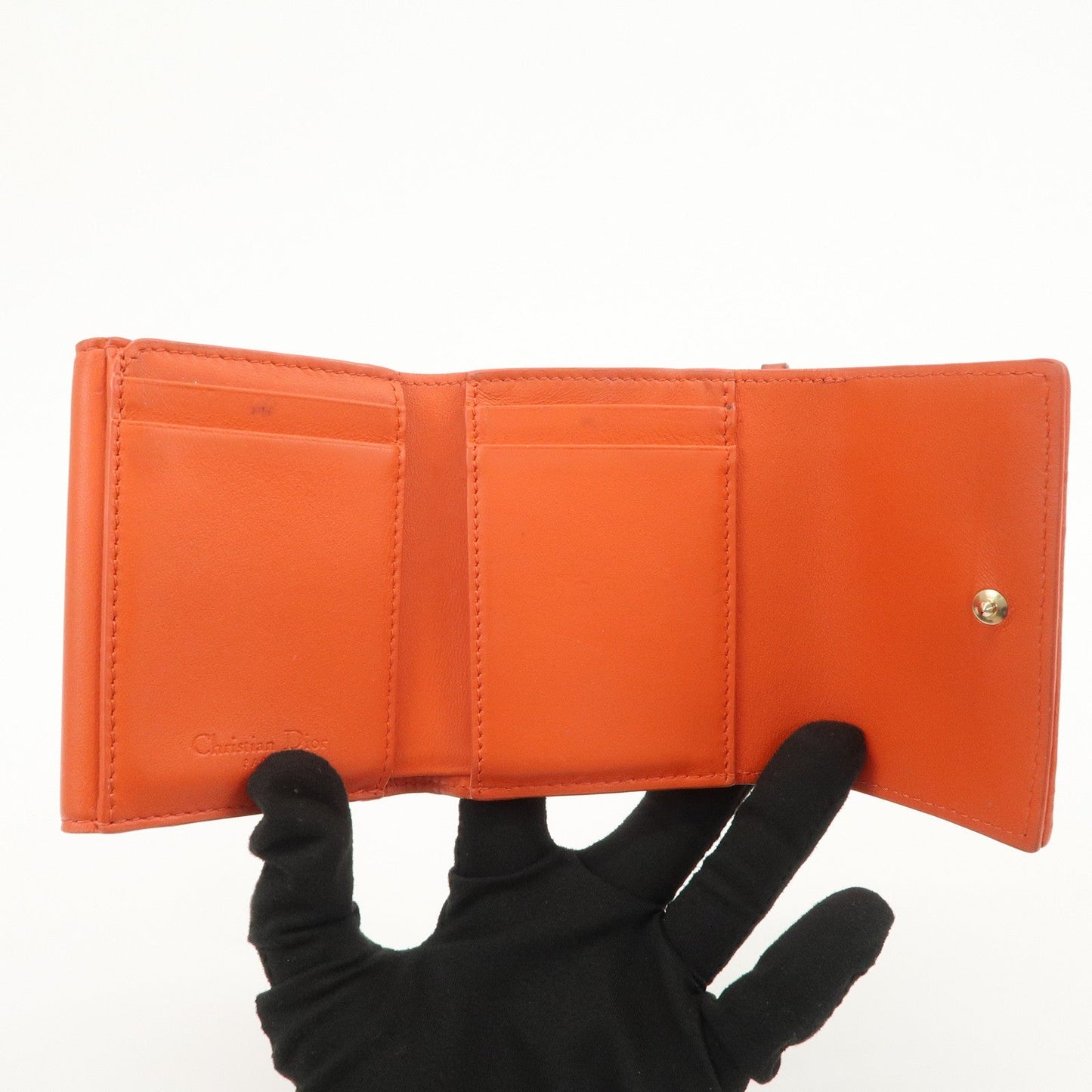 Christian Dior Lady Dior Cannage Leather Tri-fold Compact Wallet【Pre-order】