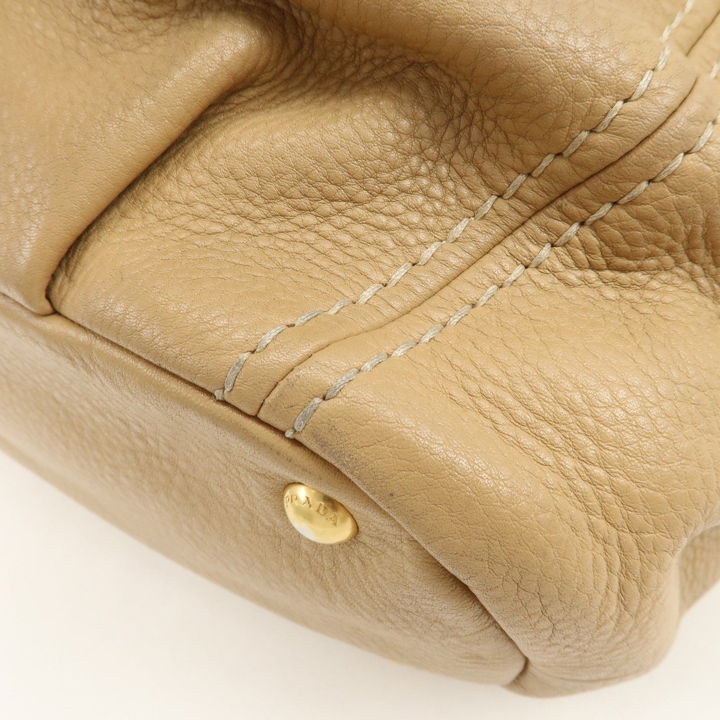 Prada Logo Leather 2Way Bag Hand Bag Shoulder Bag Camel【Pre-order】