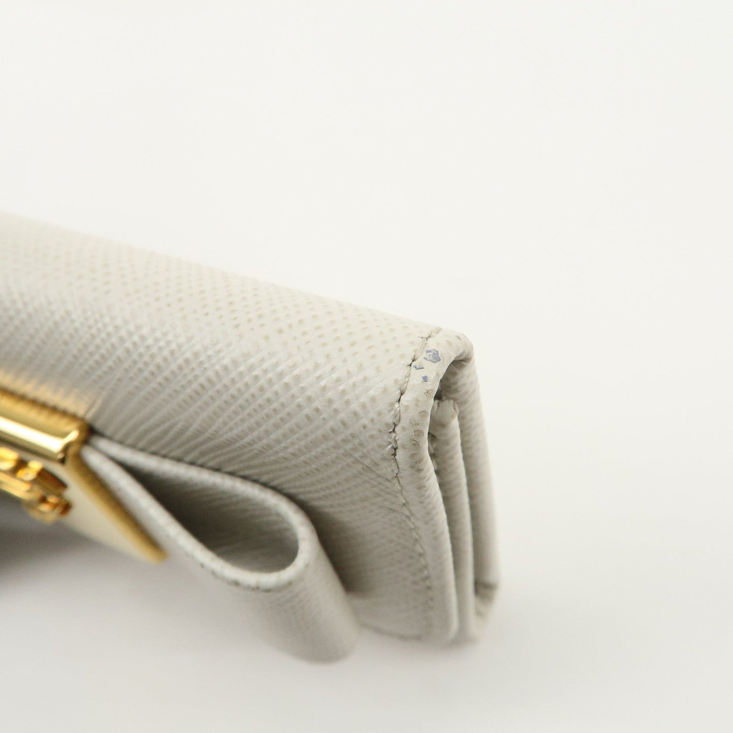 Prada Ribbon Saffiano Leather Key Case Key Holder White【Pre-order】
